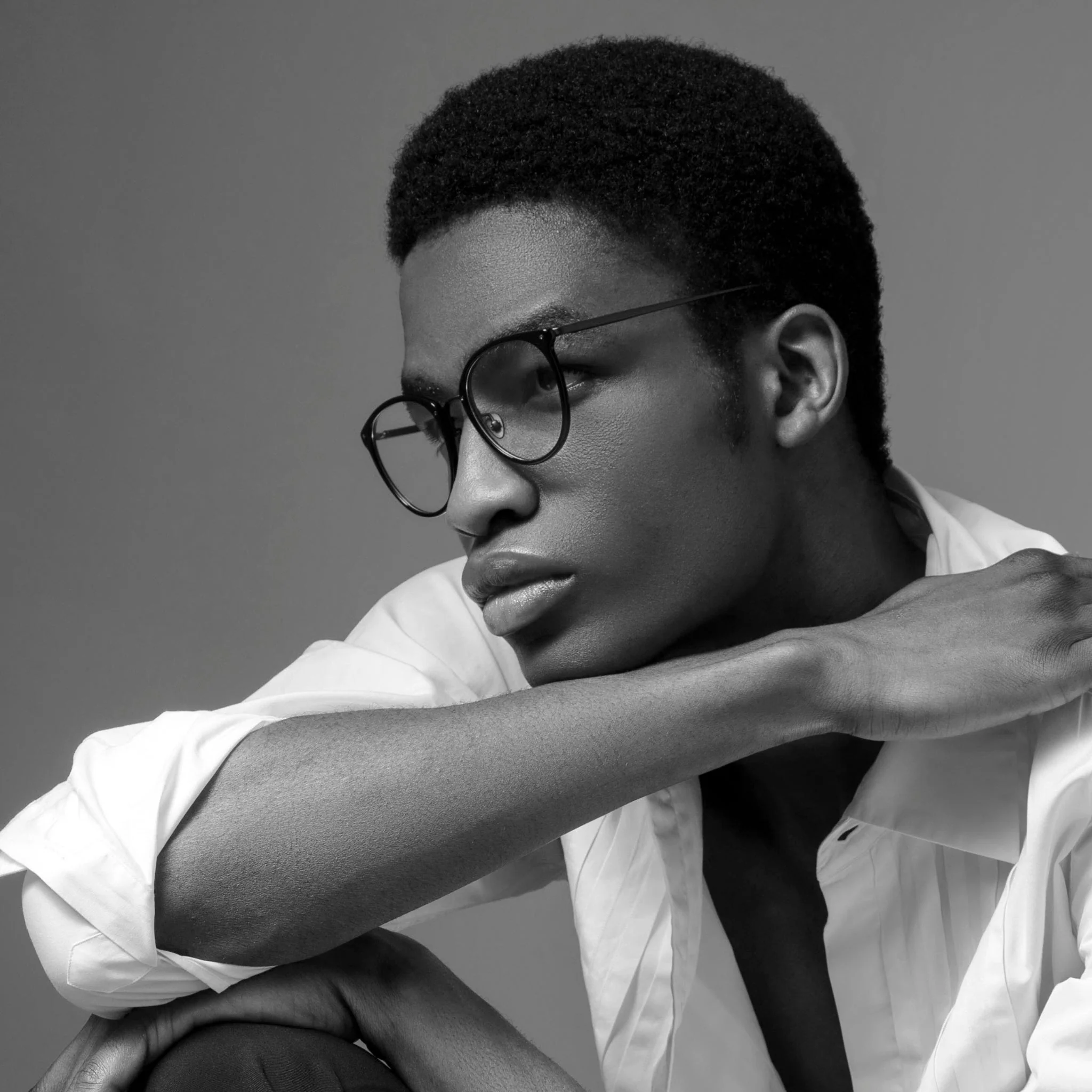 Calthorpe Optical Frame in Black and Nickel - Image 4
