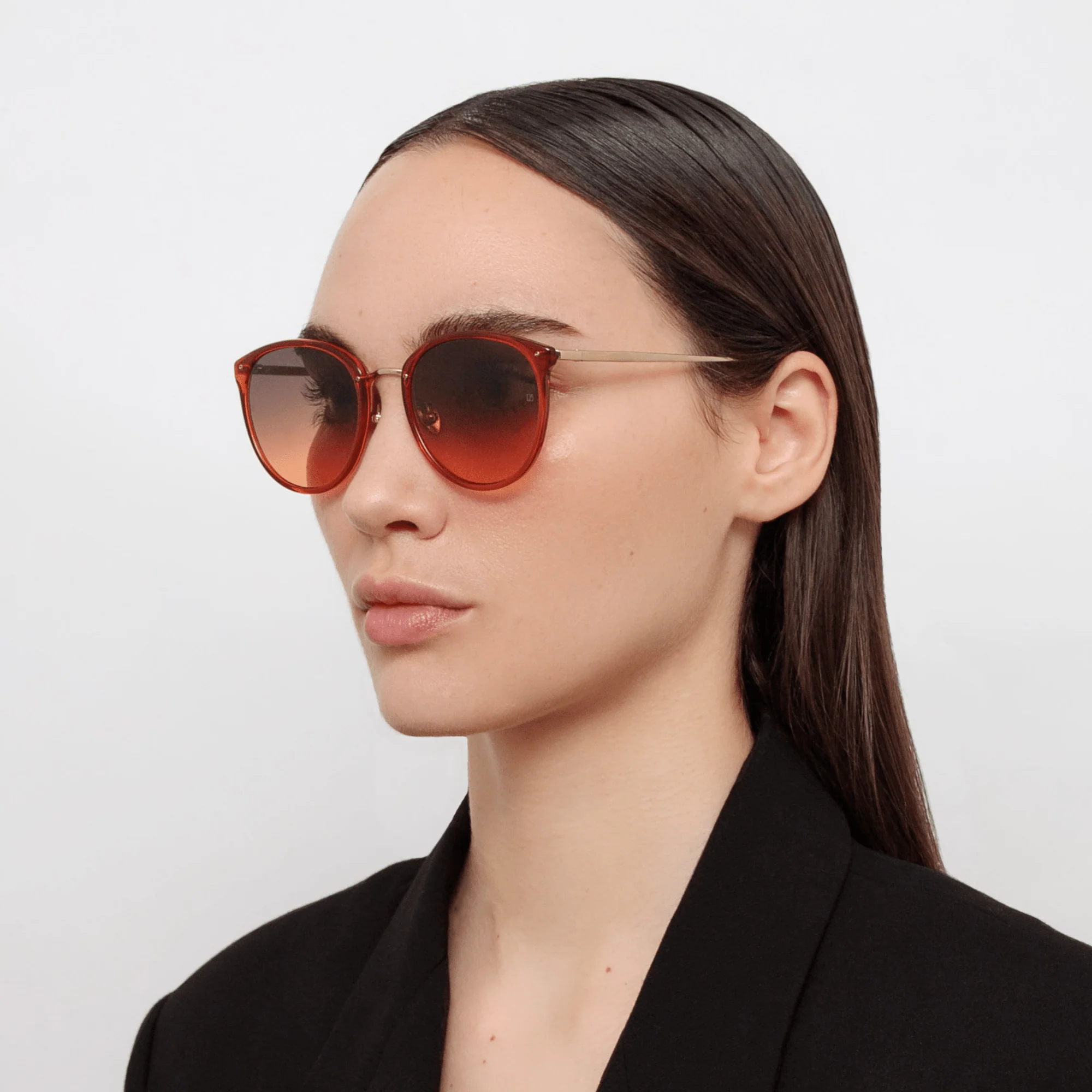 Calthorpe Sunglasses in 22K Gold and Dusk Gradient - Image 3