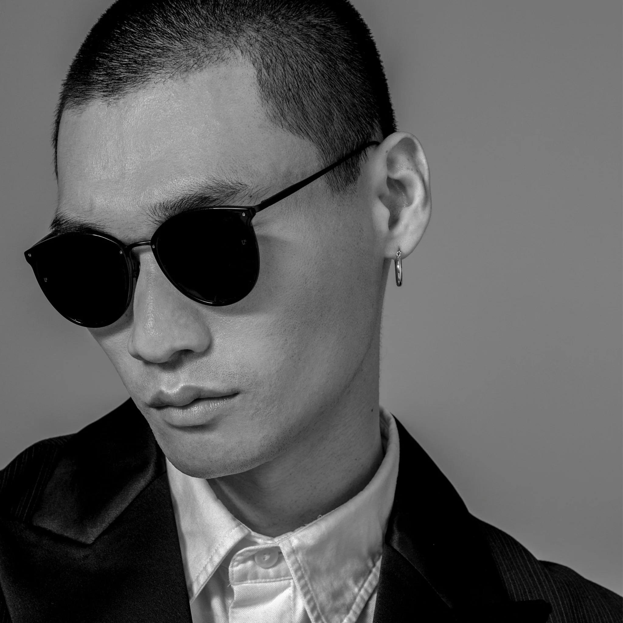 Calthorpe Sunglasses in Black and Matt Nickel - Image 5