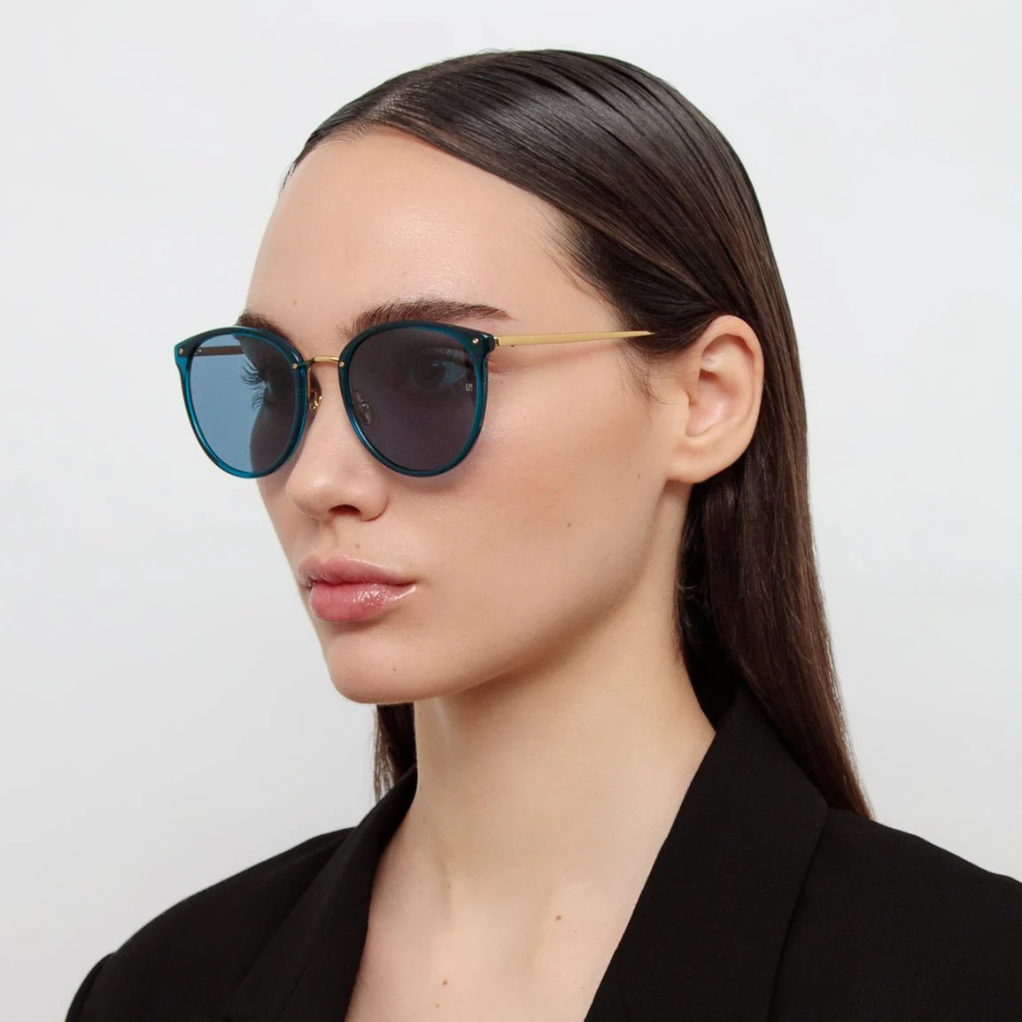 Calthorpe Sunglasses in 22K Gold and Aqua - Image 3