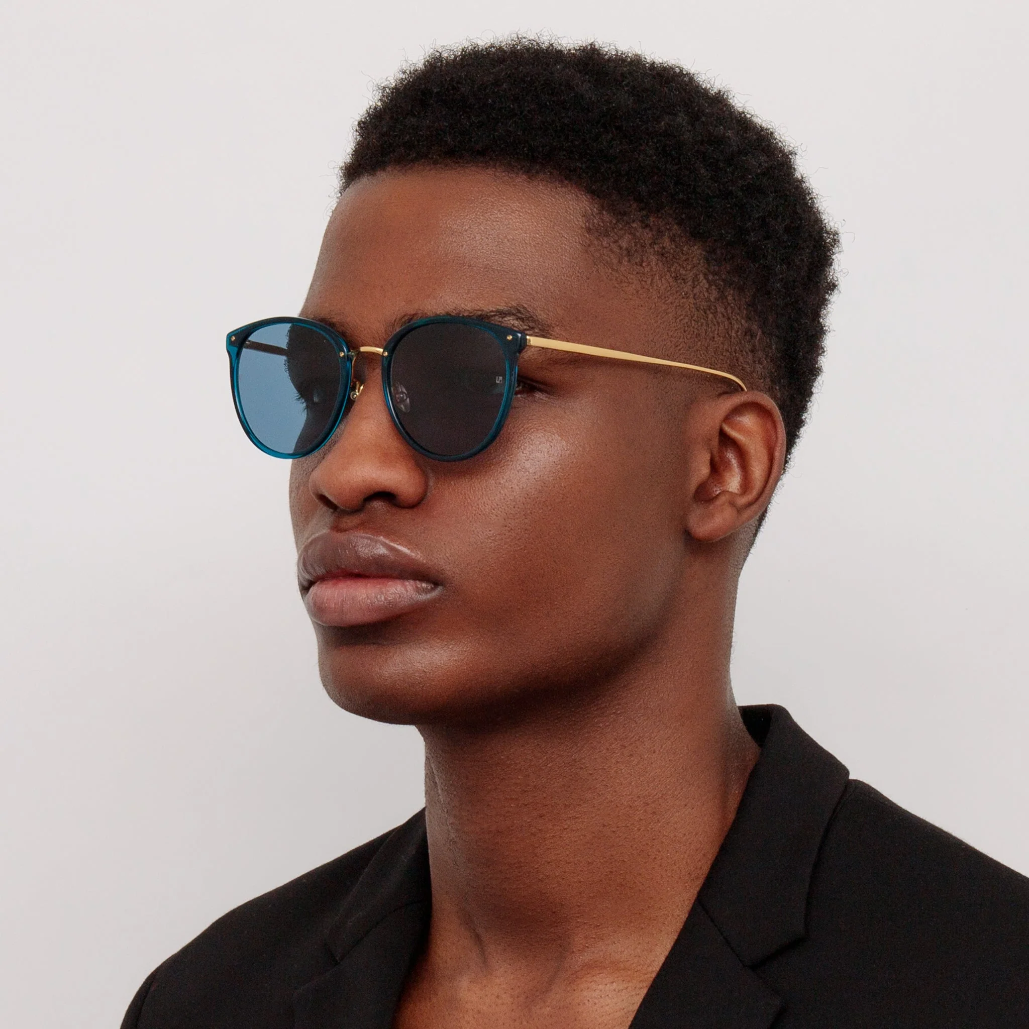 Calthorpe Sunglasses in 22K Gold and Aqua - Image 4