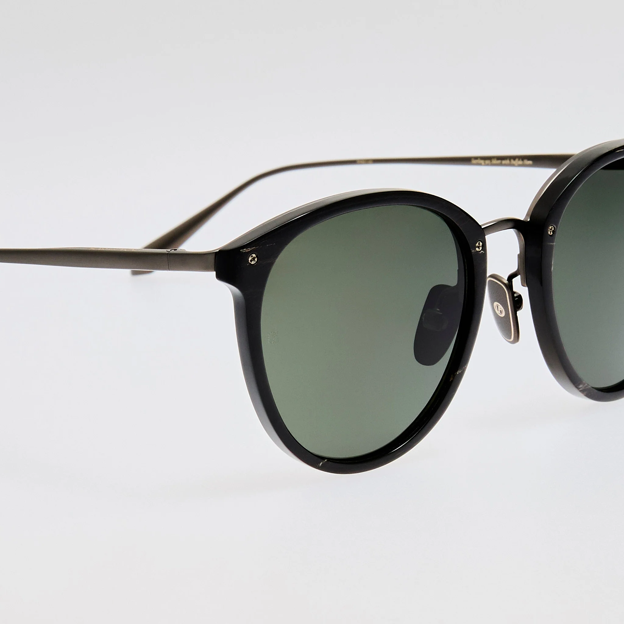 Calthorpe Sunglasses in Buffalo Horn and 925 Sterling Silver - Image 5