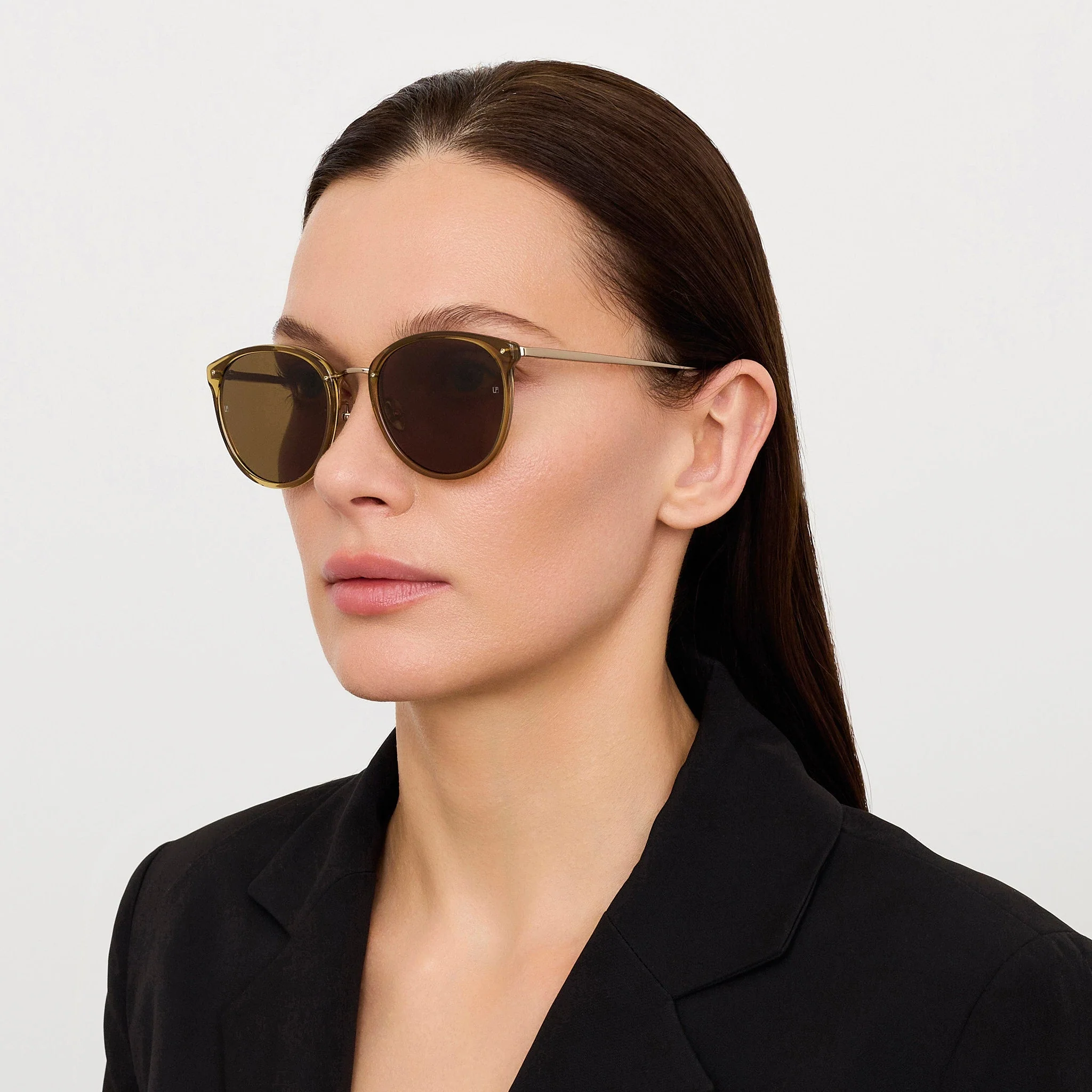 Calthorpe Sunglasses in 22K Gold and Khaki - Image 3
