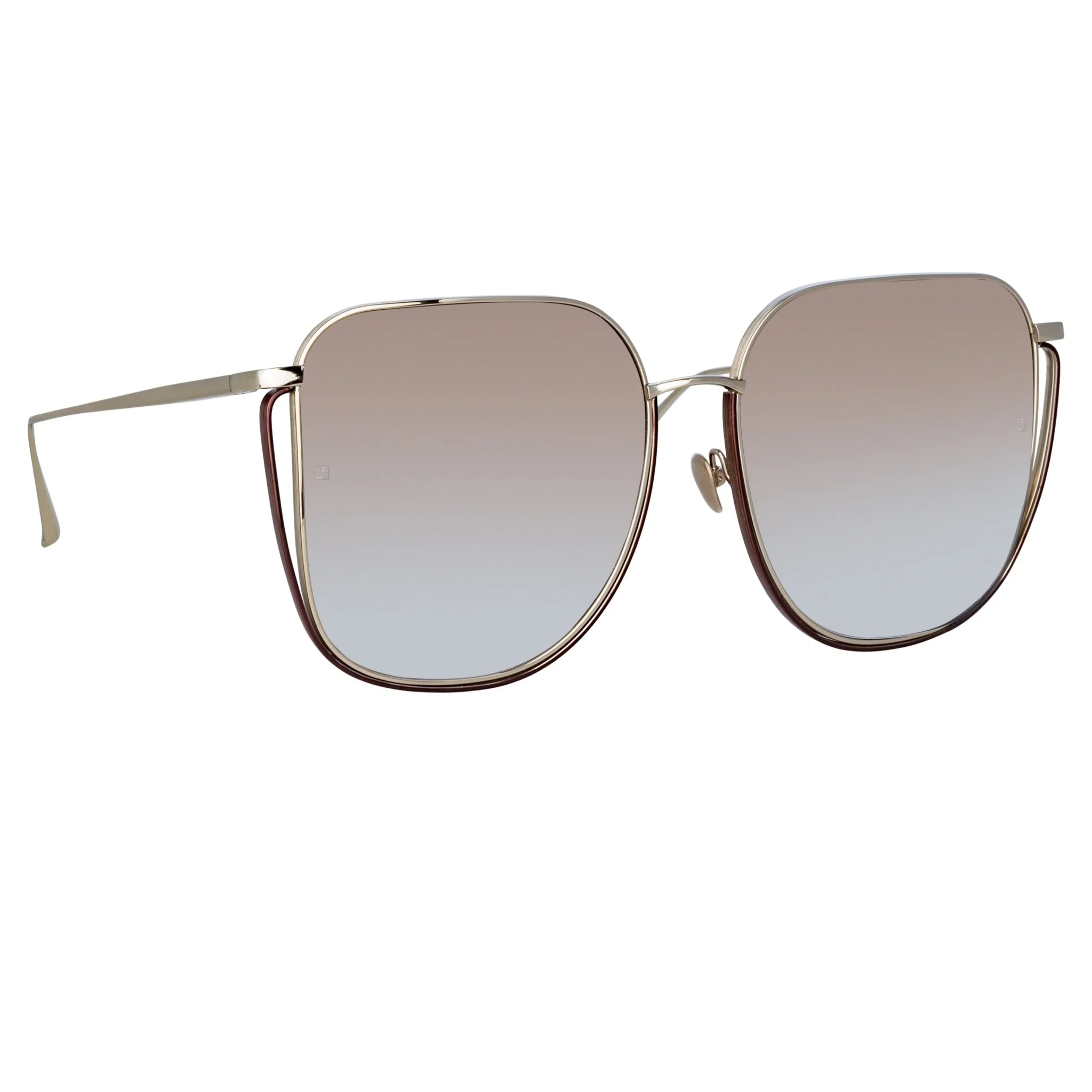 Camry Sunglasses in 22K Light Gold - Image 2