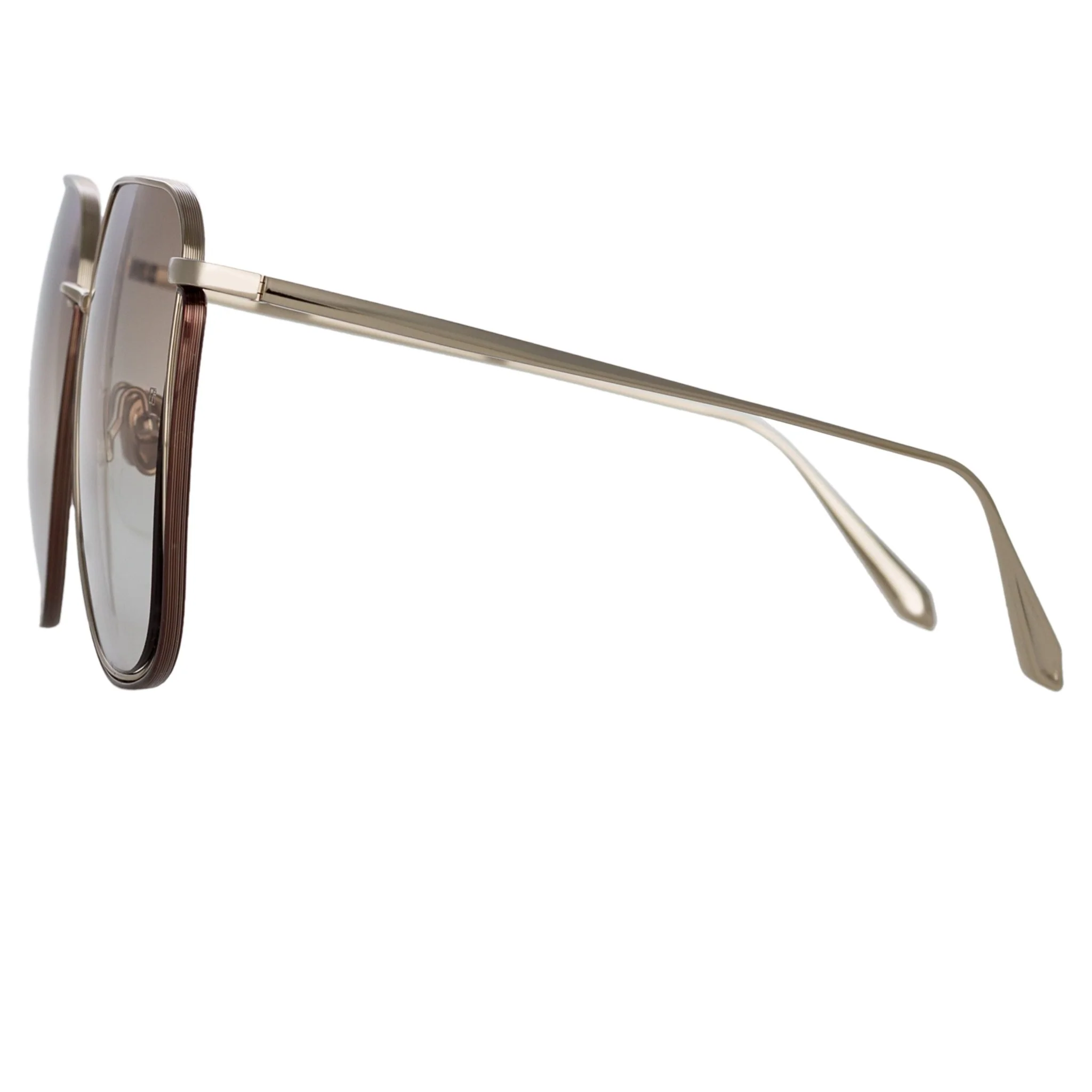 Camry Sunglasses in 22K Light Gold - Image 4