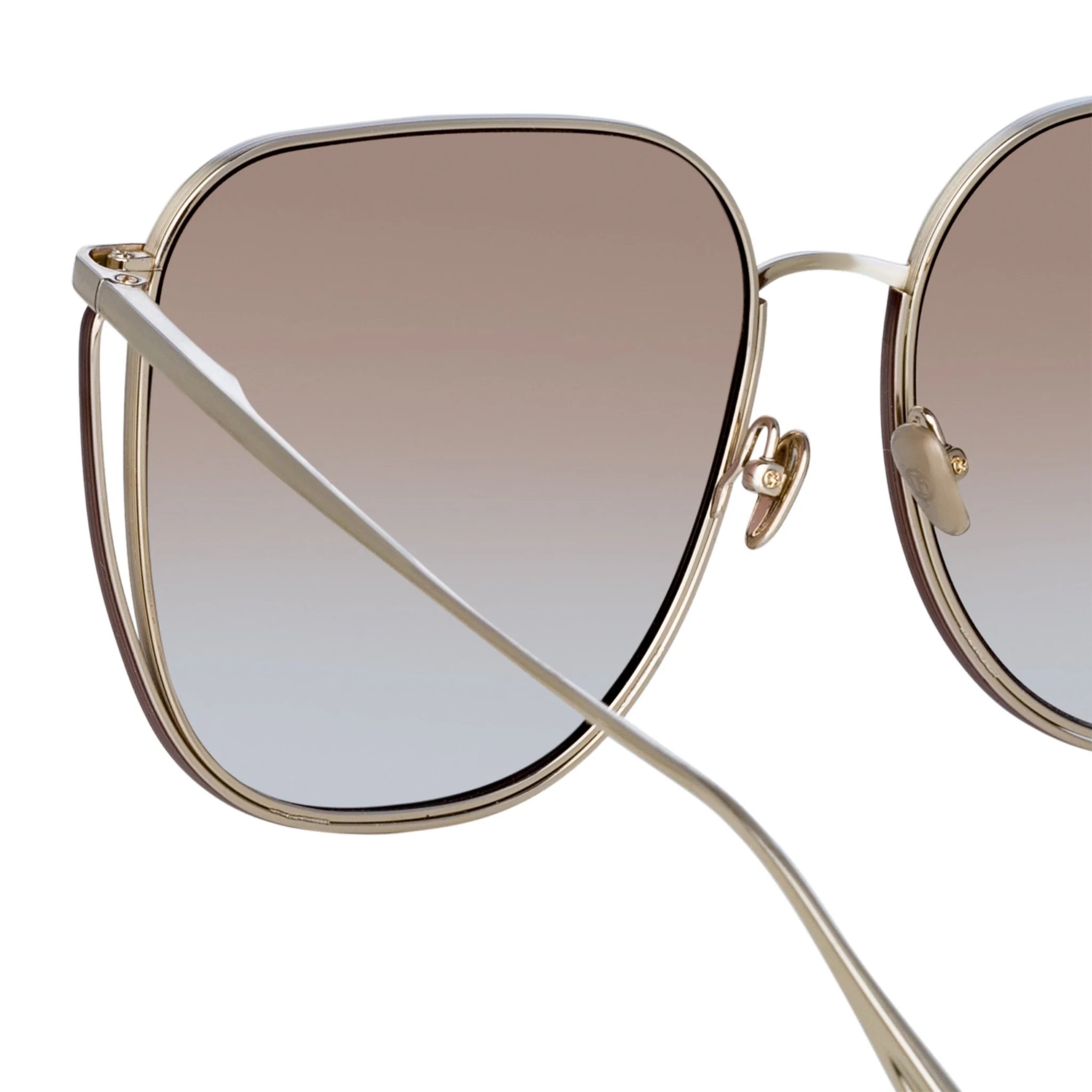 Camry Sunglasses in 22K Light Gold - Image 5