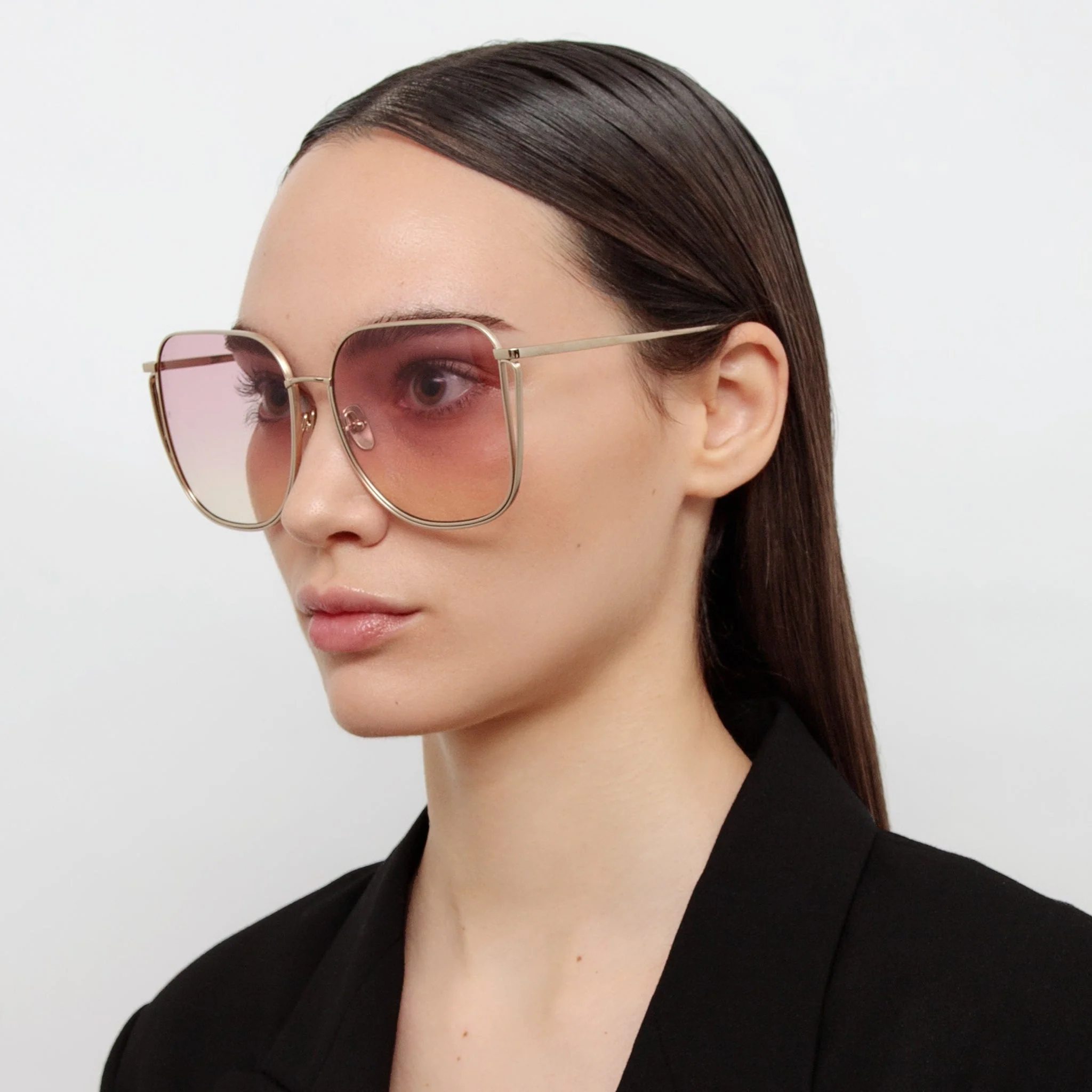 Camry Sunglasses in 22K Gold and Lilac - Image 3