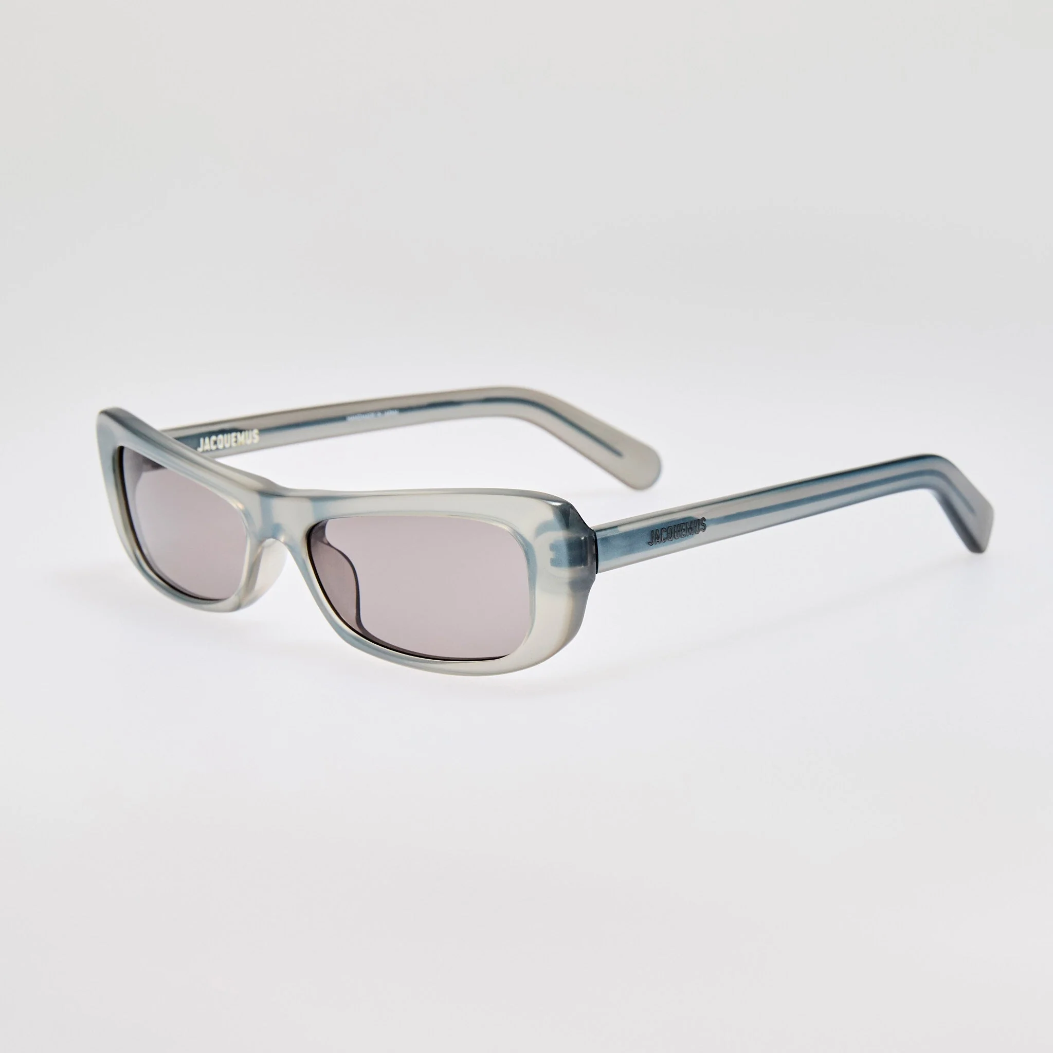 Capri Rectangular Sunglasses in Metallic Grey - Image 2
