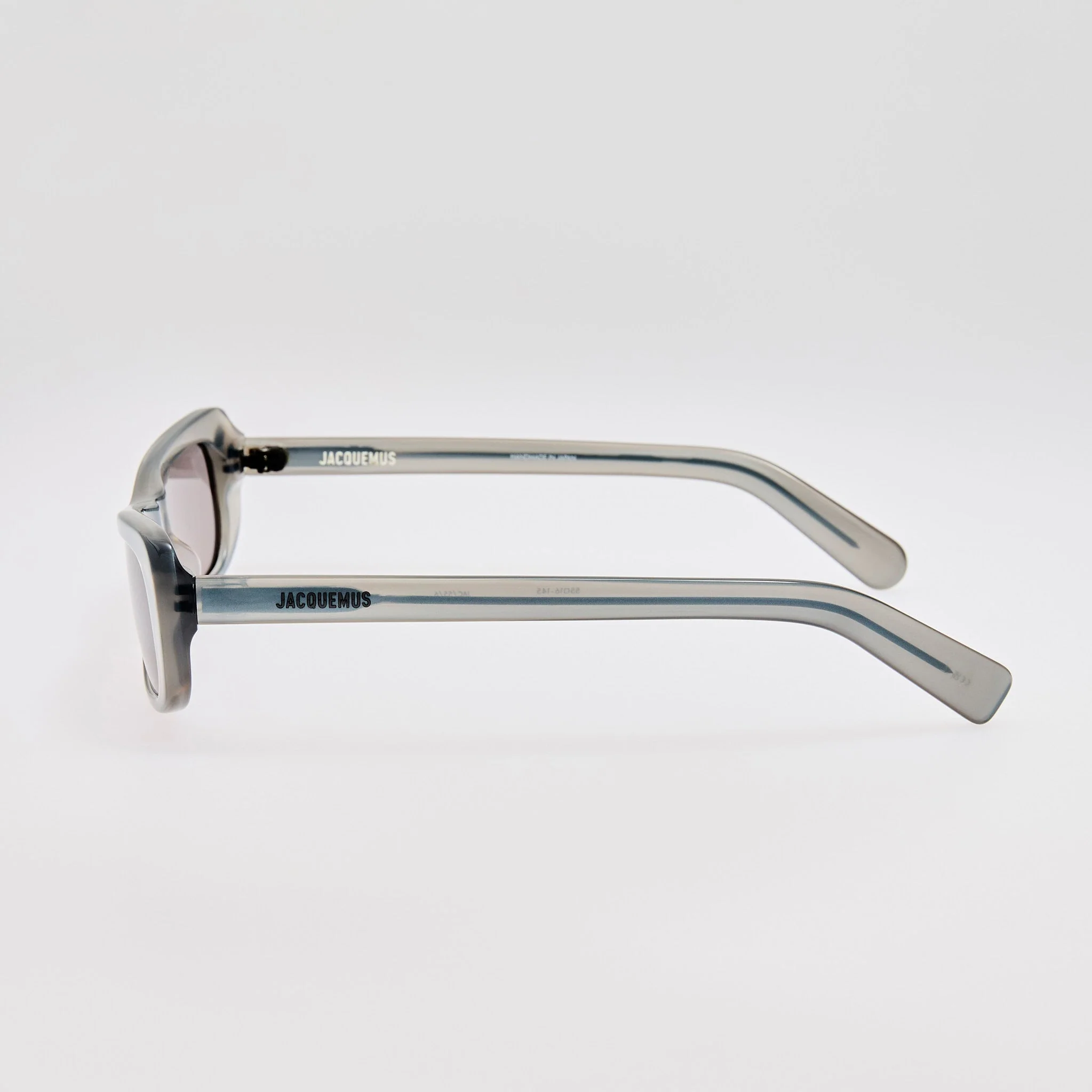 Capri Rectangular Sunglasses in Metallic Grey - Image 3