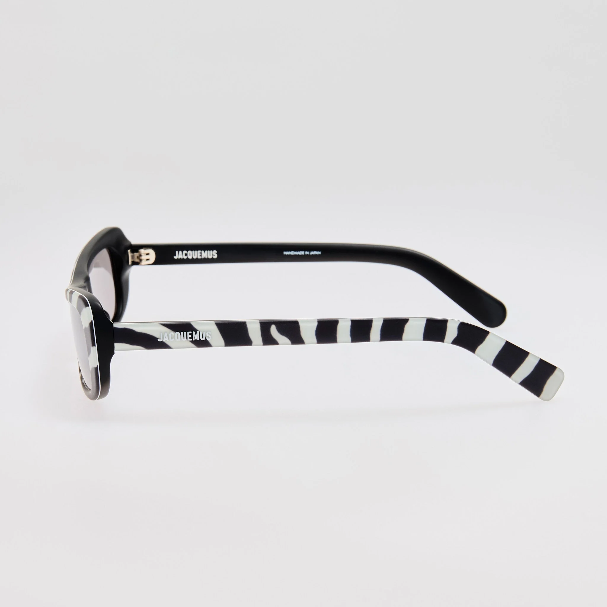 Capri Rectangular Sunglasses in Zebra Black - Image 3