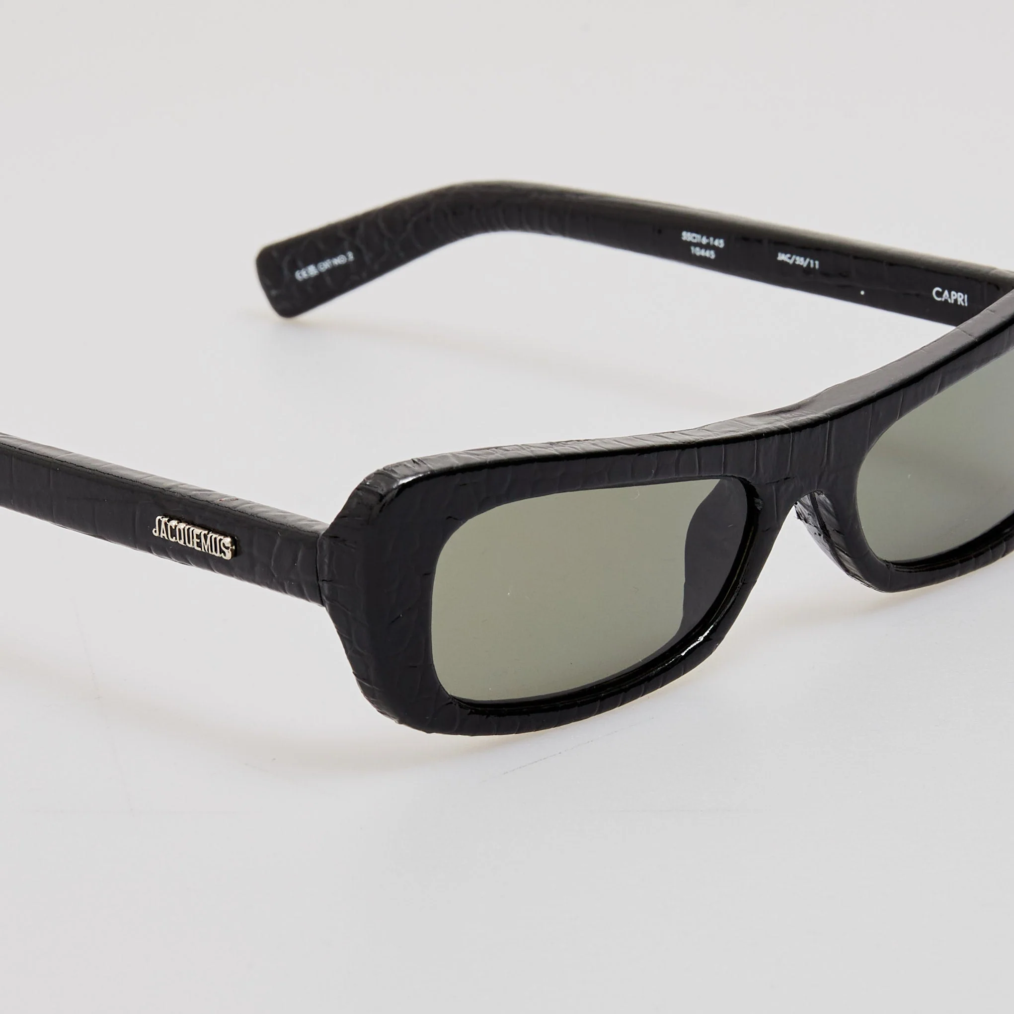 Capri Sunglasses in Black Crocodile - Image 3