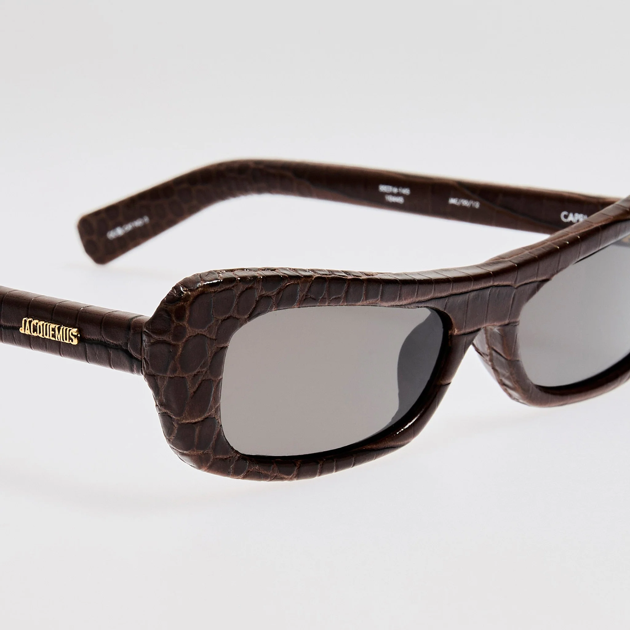 Capri Sunglasses in Brown Crocodile - Image 3