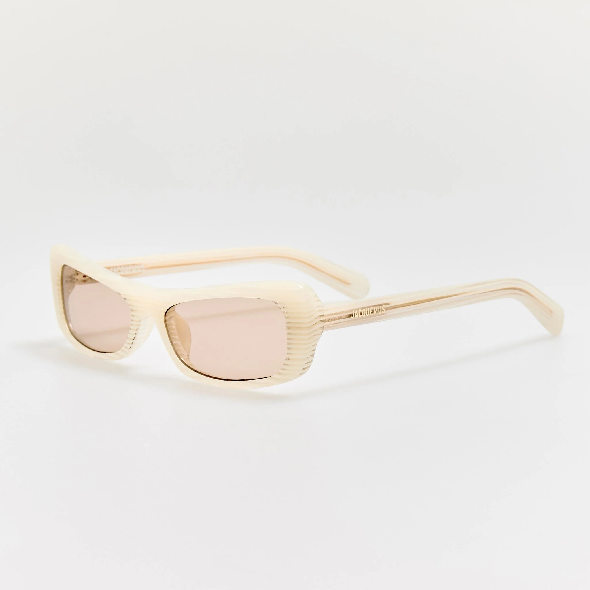 Capri Sunglasses in Cream Stripe - Image 2