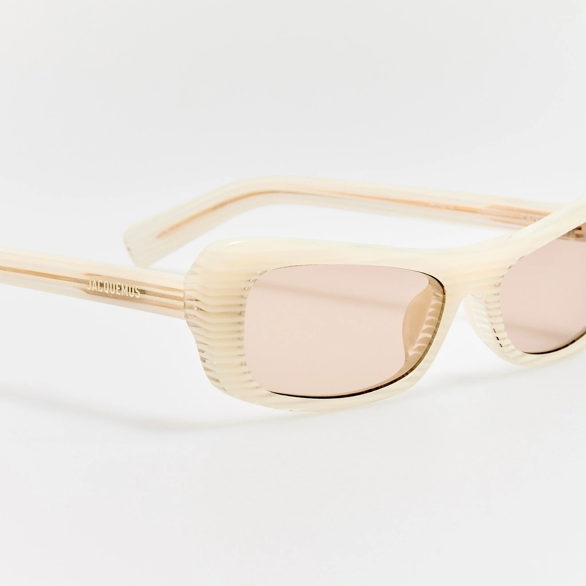 Capri Sunglasses in Cream Stripe - Image 4