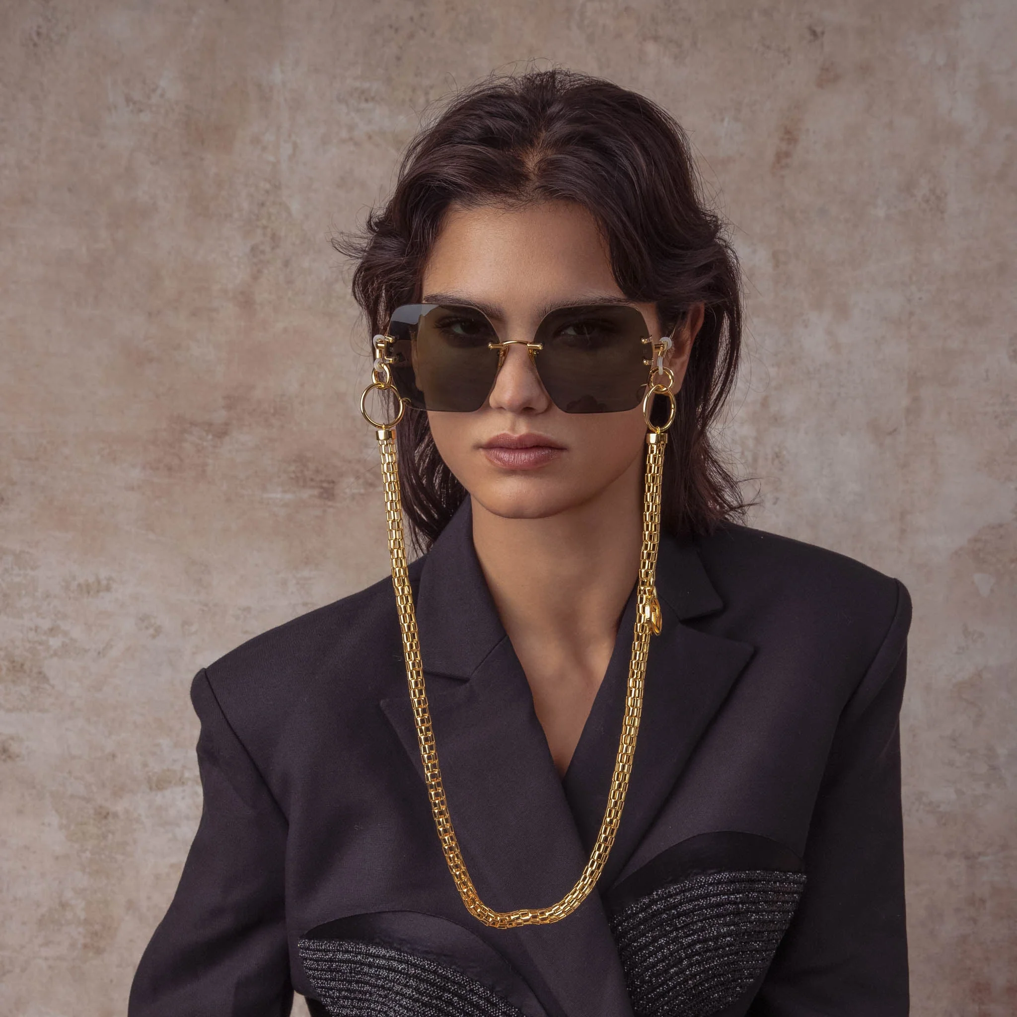 Carina Sunglasses in 22K Gold and Green - Image 5