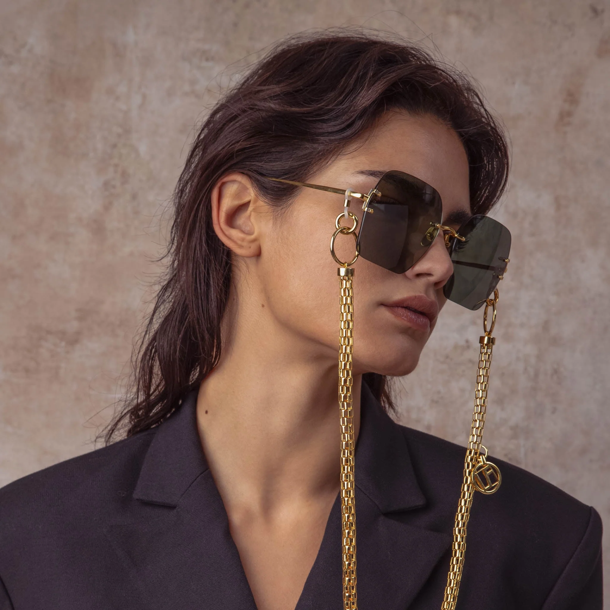 Carina Sunglasses in 22K Gold and Green - Image 6