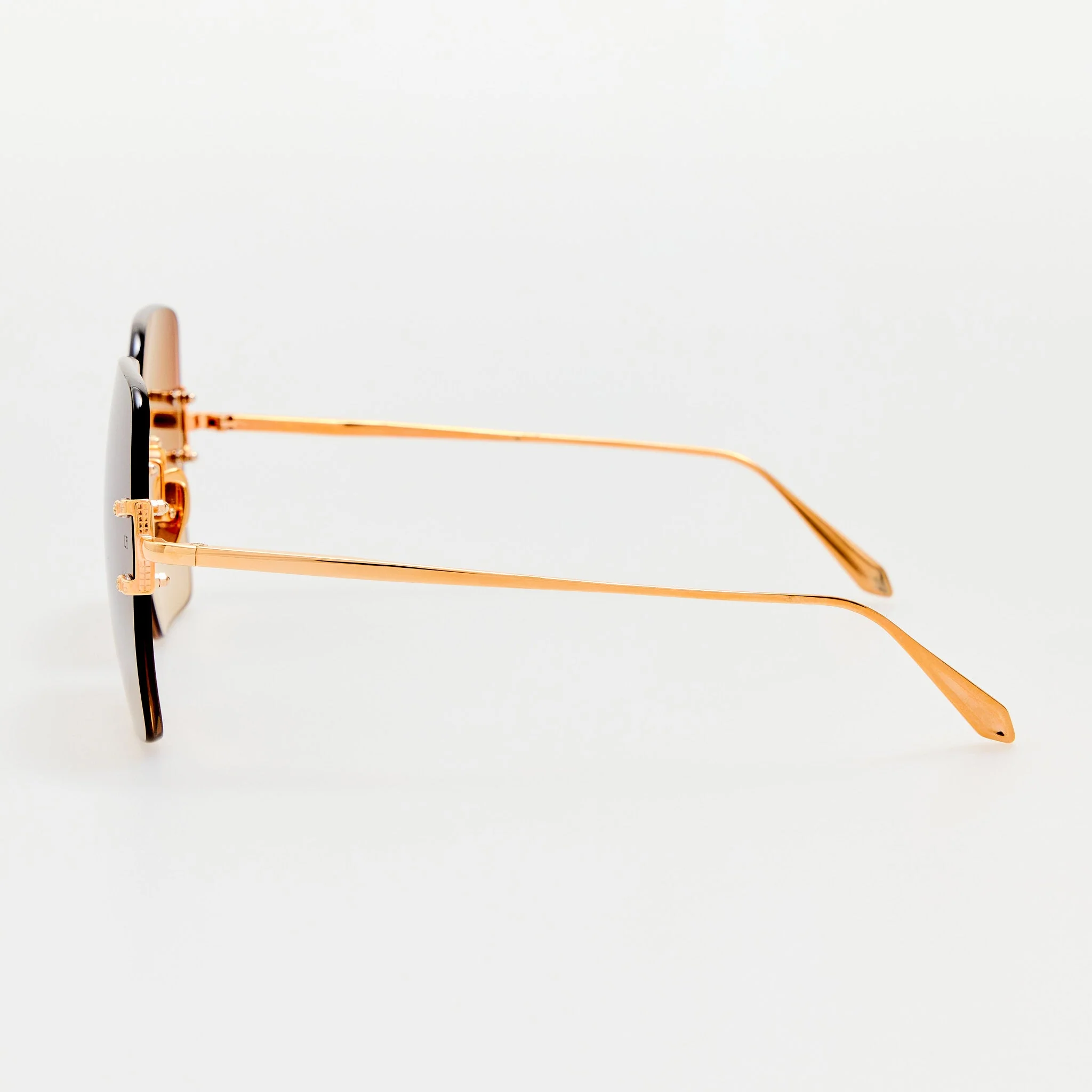 Carina Sunglasses in 22K Gold and Green - Image 7