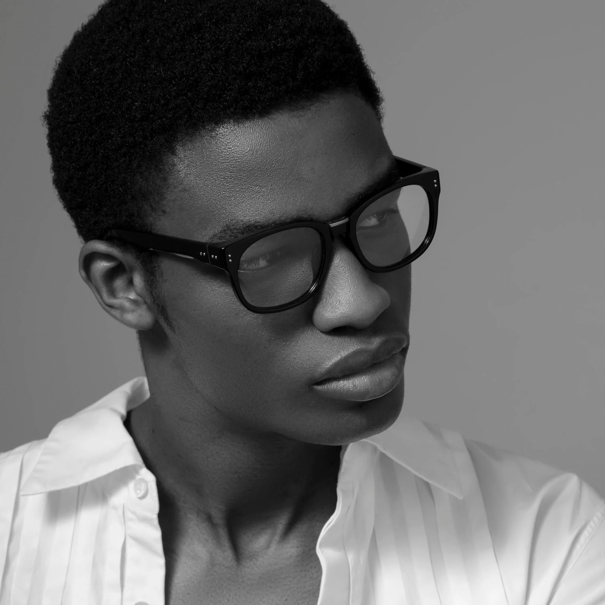 Cedric Optical Frames in Matt Black Nickel - Image 3