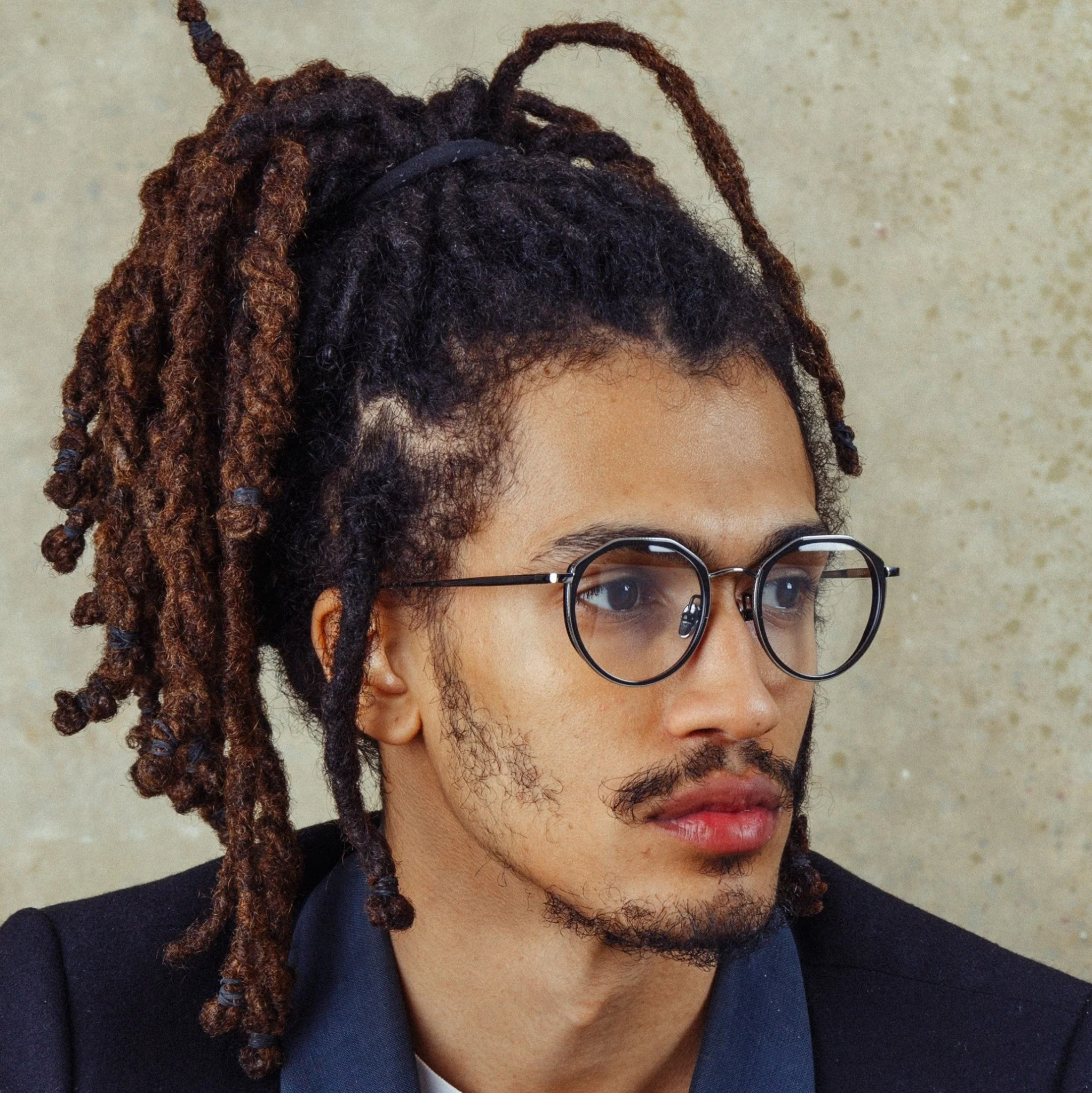 Cesar Optical Frame in 22K White Gold and Black - Image 6