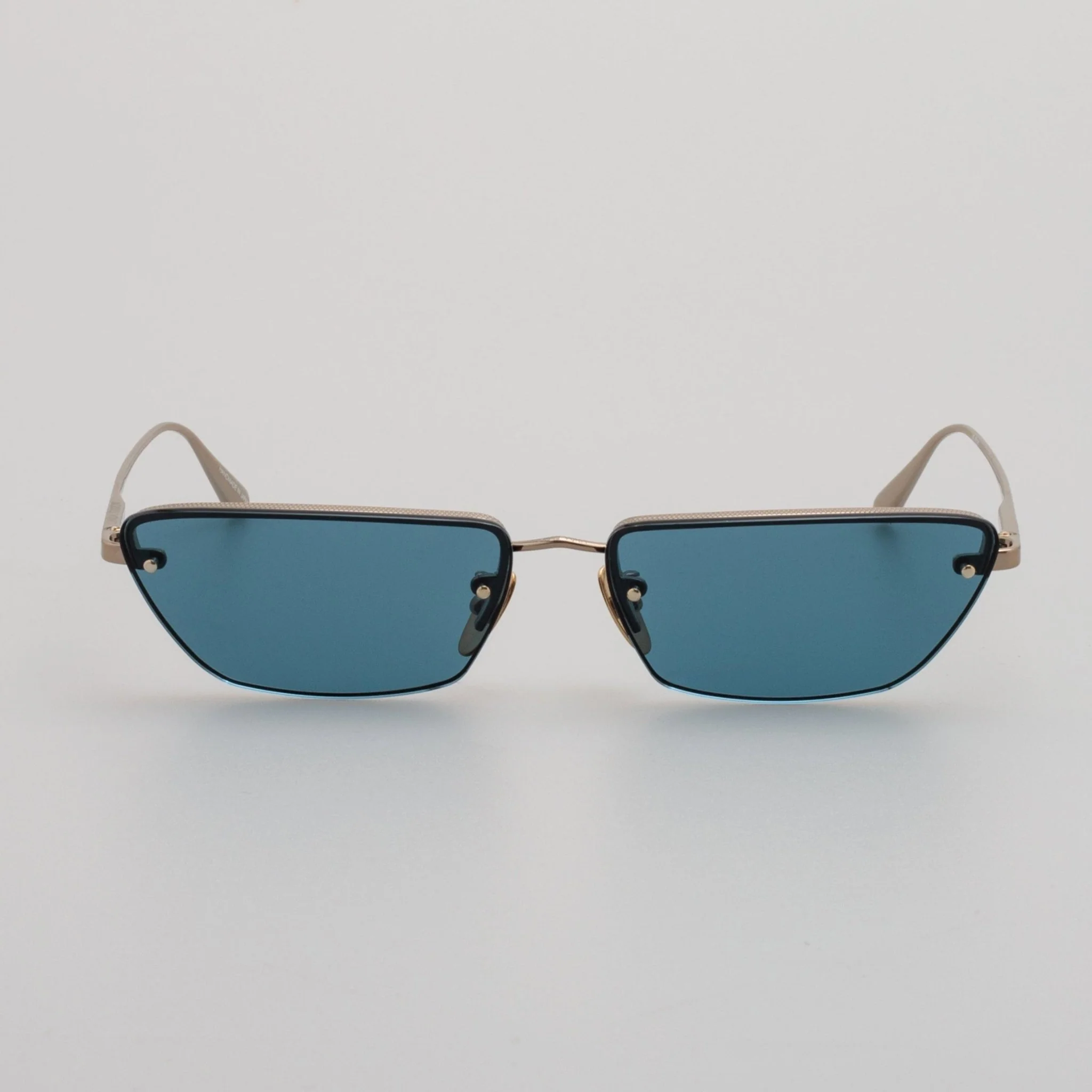Cleo Sunglasses in 22K Gold and Aqua