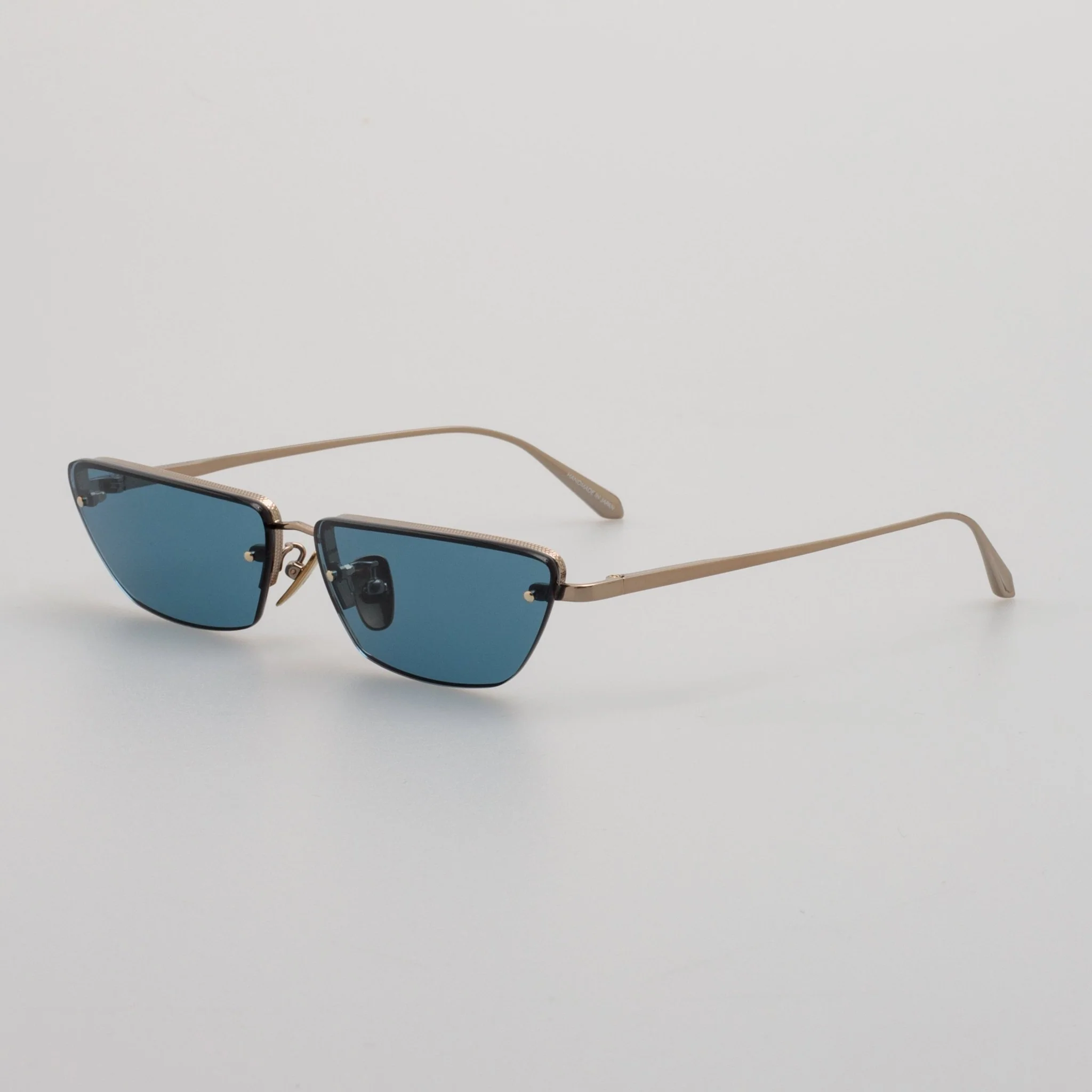 Cleo Sunglasses in 22K Gold and Aqua - Image 2