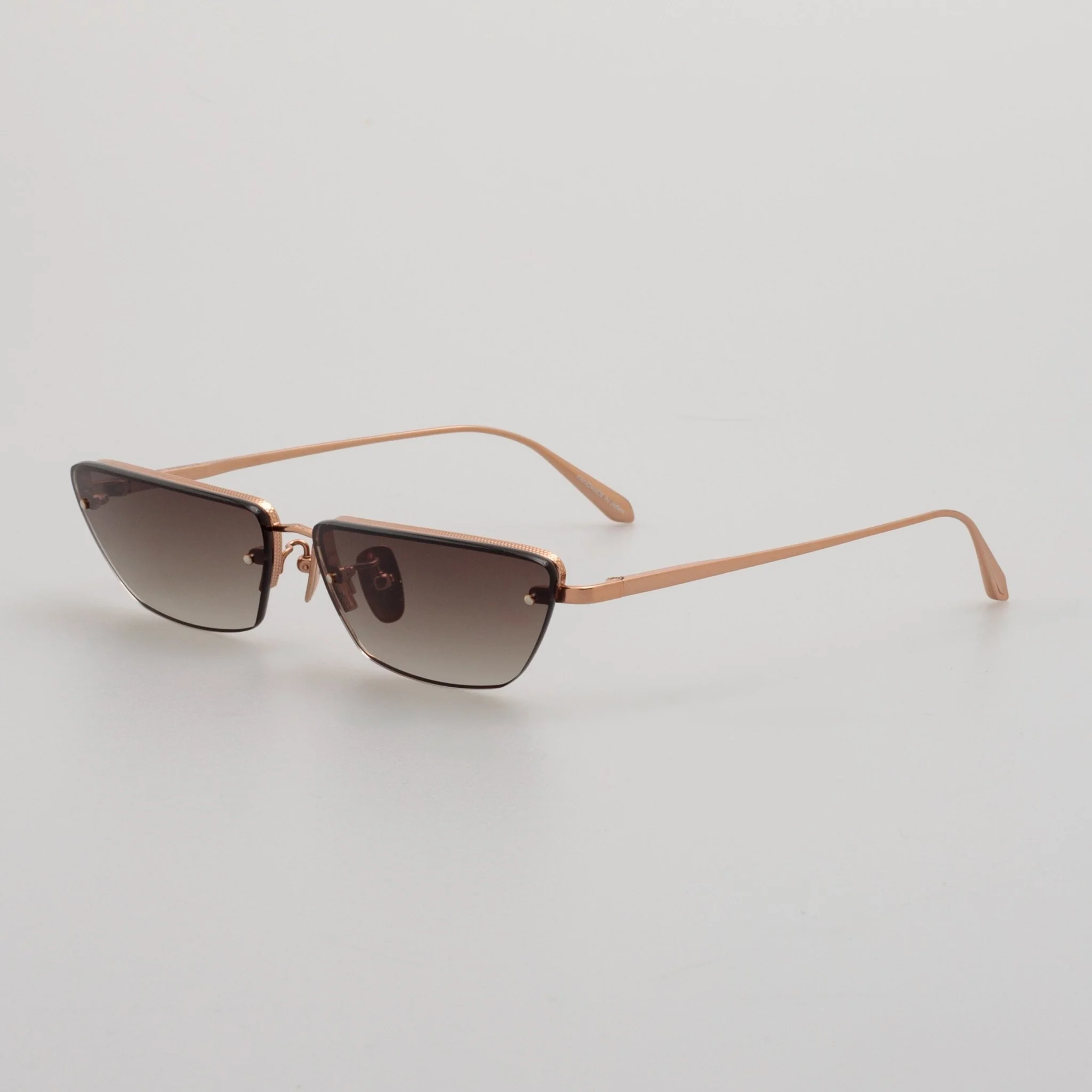 Cleo Sunglasses in 18K Rose Gold and Mocha - Image 2