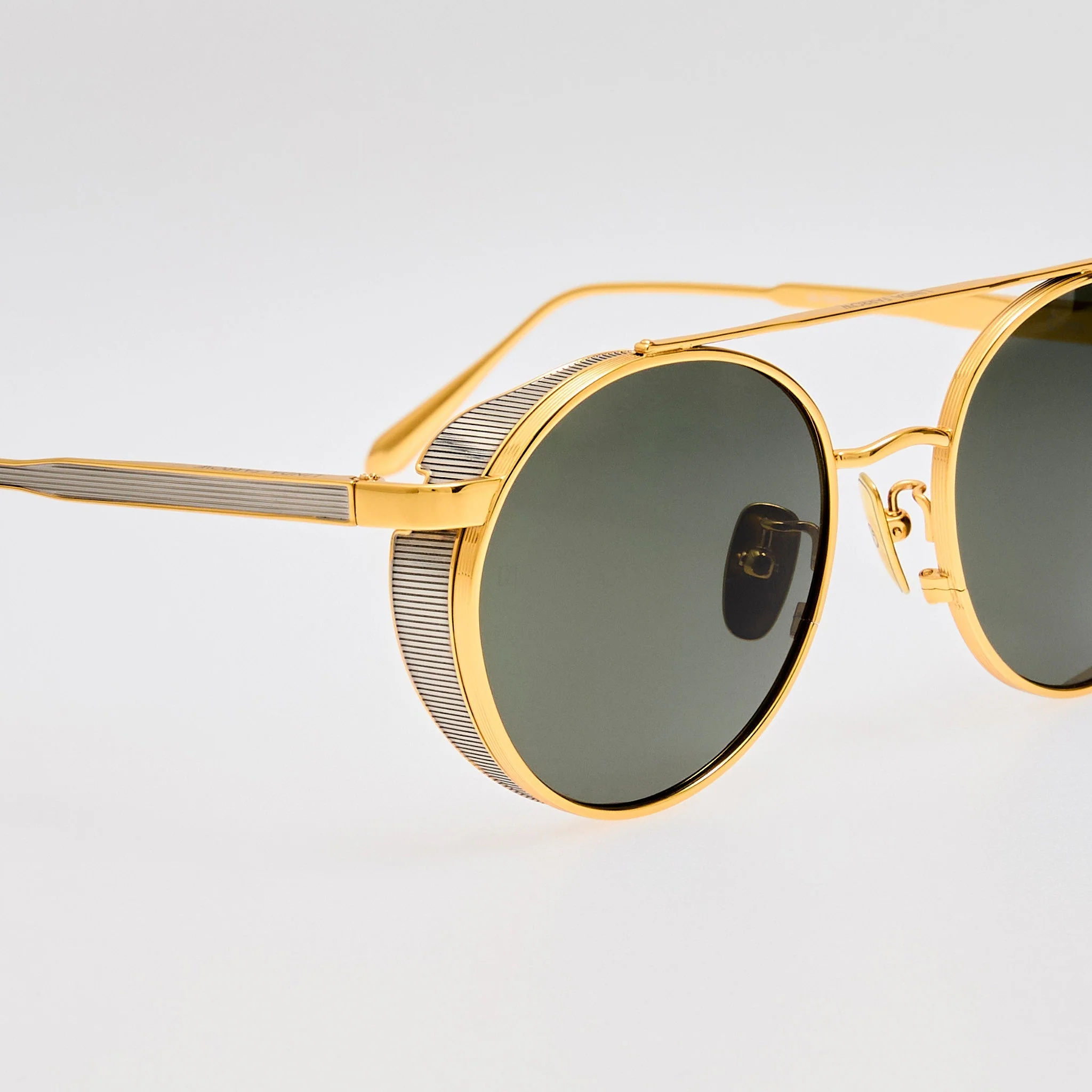 Conor Sunglasses in 22K Gold and Grey - Image 4