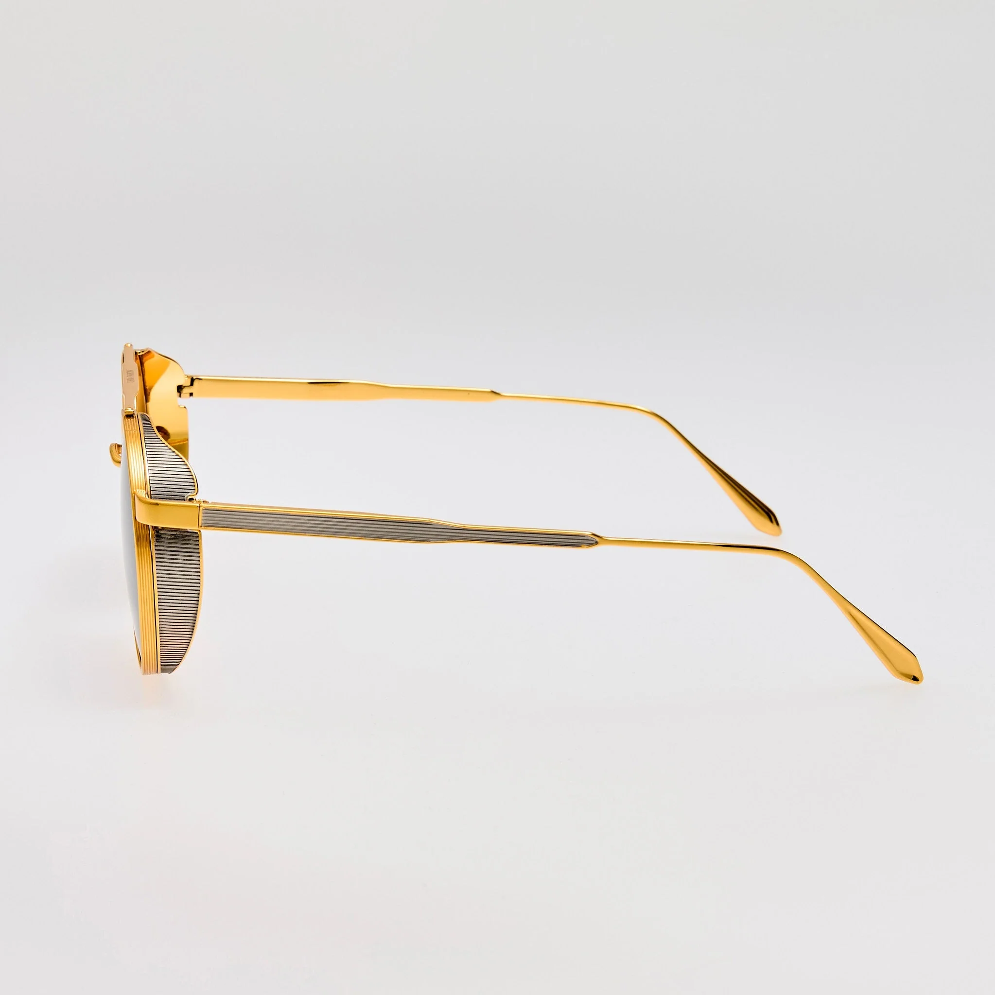Conor Sunglasses in 22K Gold and Grey - Image 5