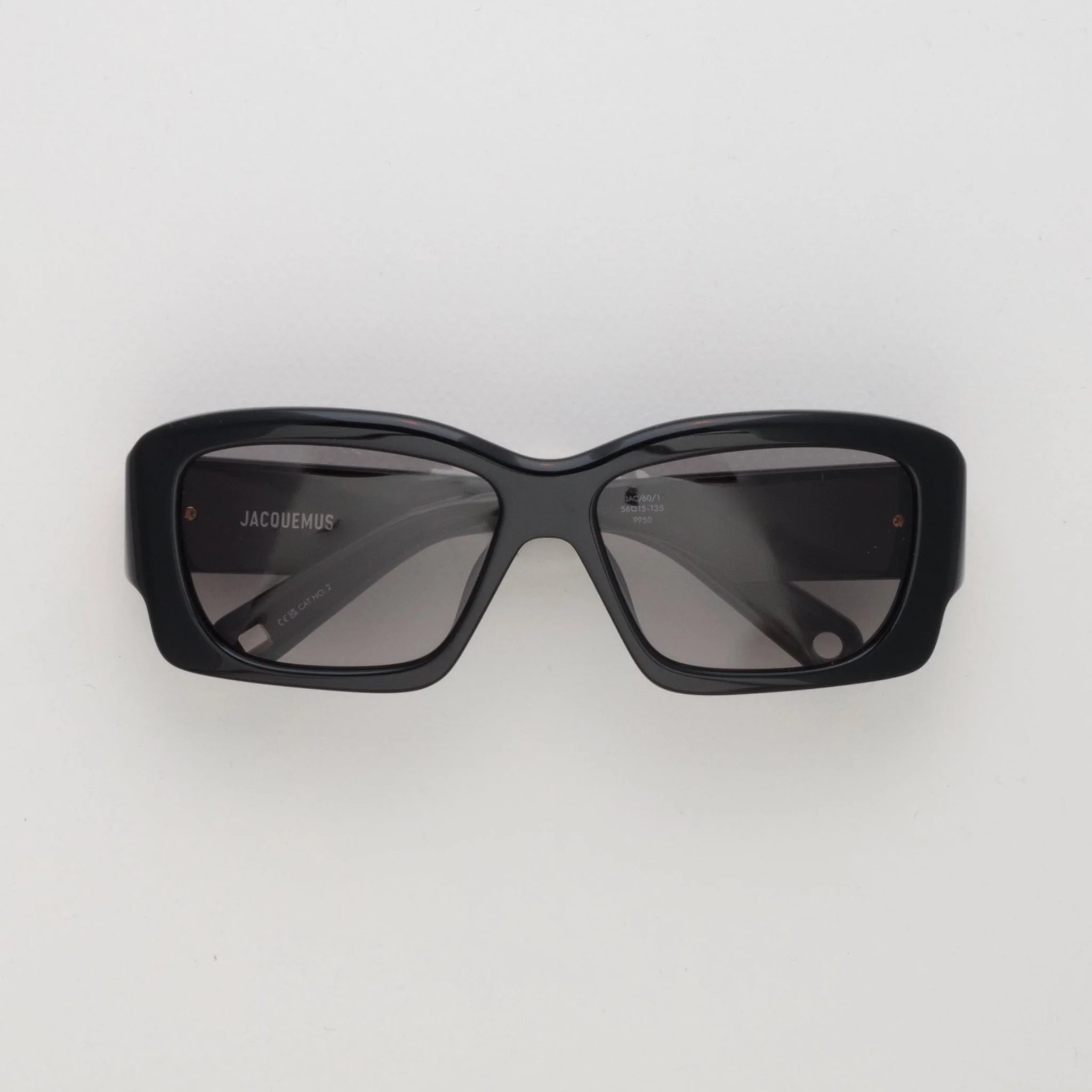 Croisiere Rectangular Sunglasses in Black