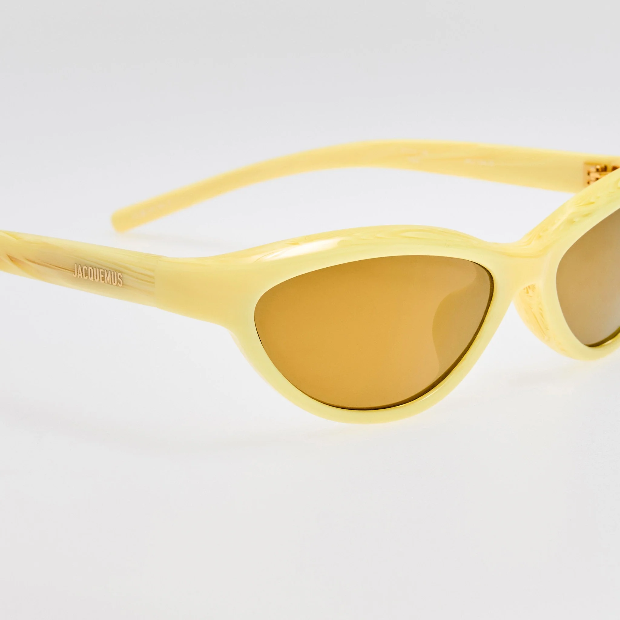 Curvo Sunglasses in Milky Yellow - Image 3