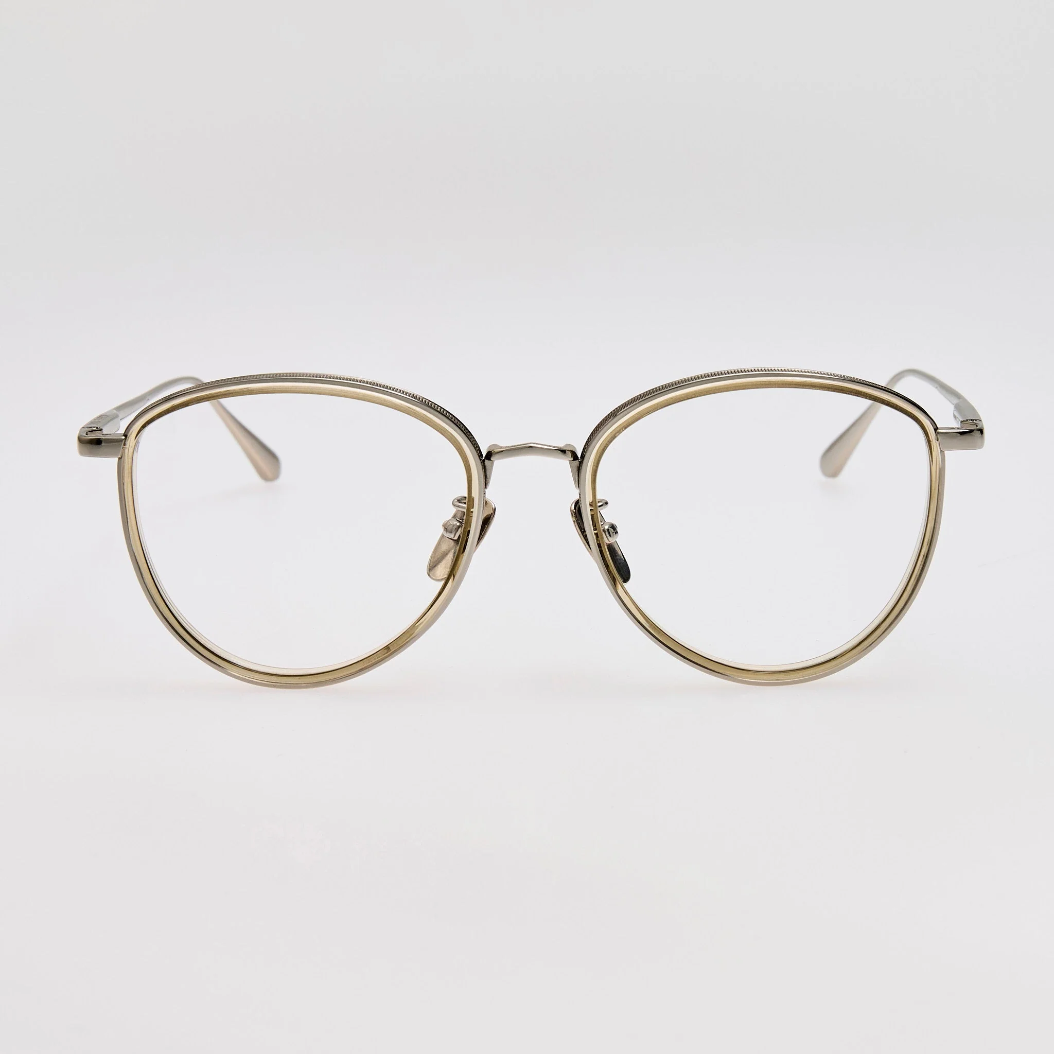 Dahlia Optical in 22K White Gold and Truffle