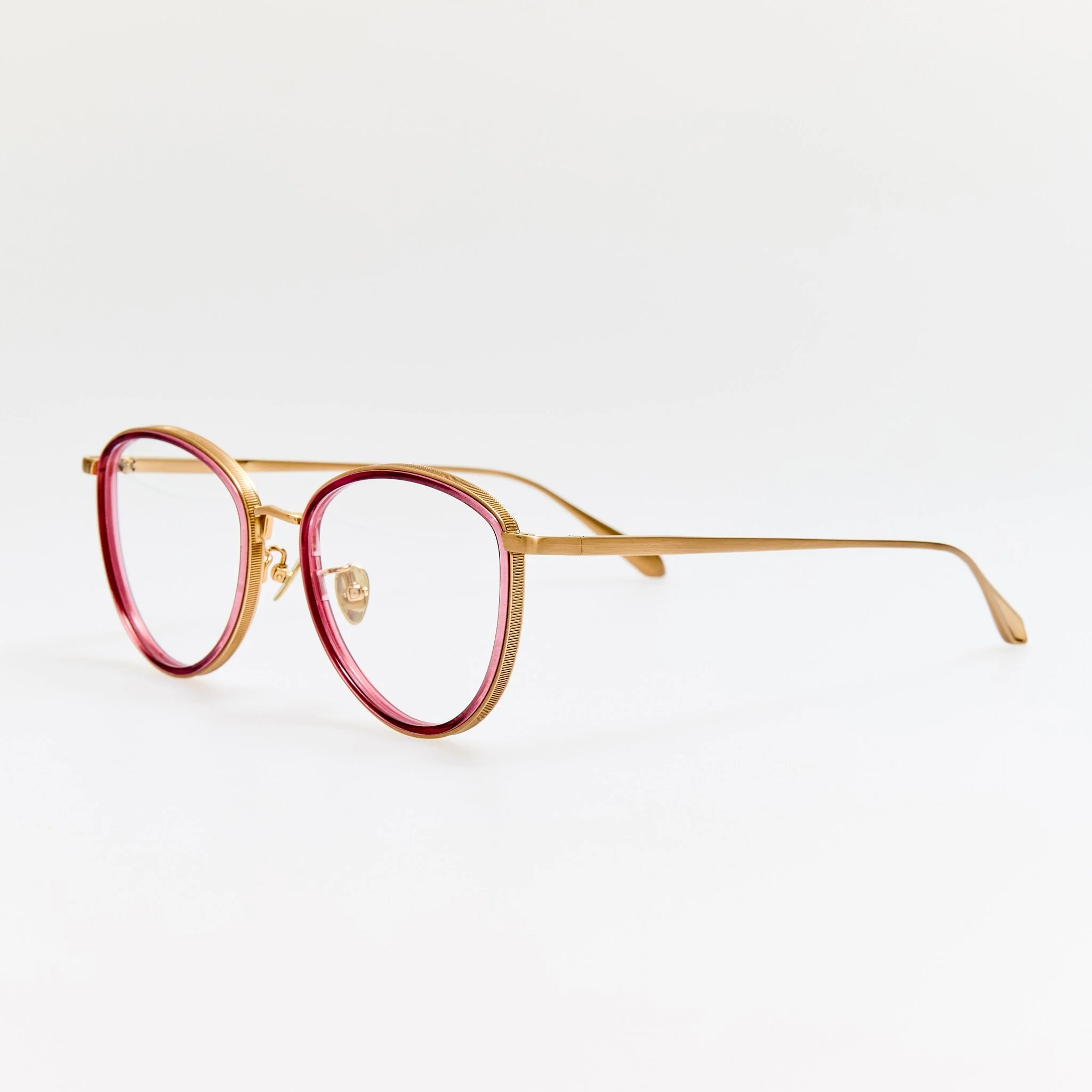 Dahlia Optical in Matt Champagne and Wine - Image 2