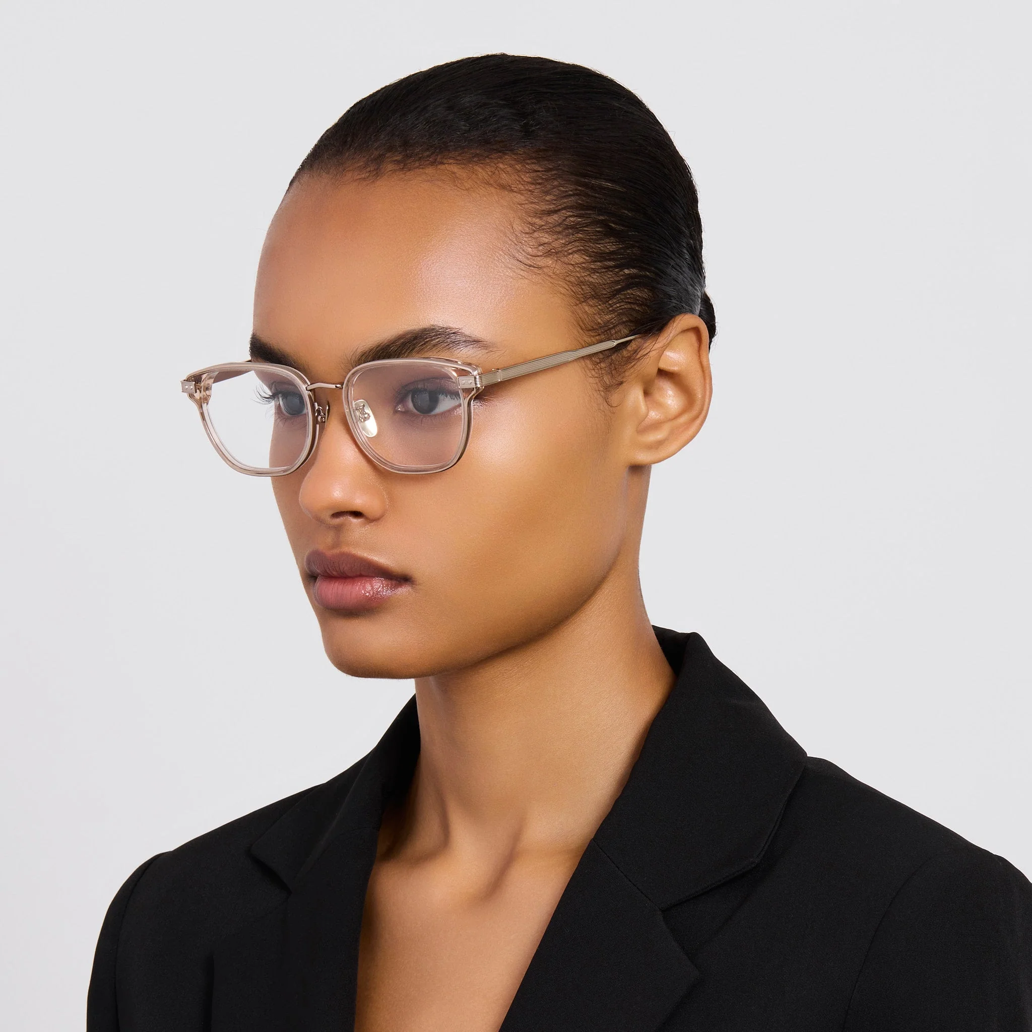 Dahlia Optical in Matt Champagne and Wine - Image 3