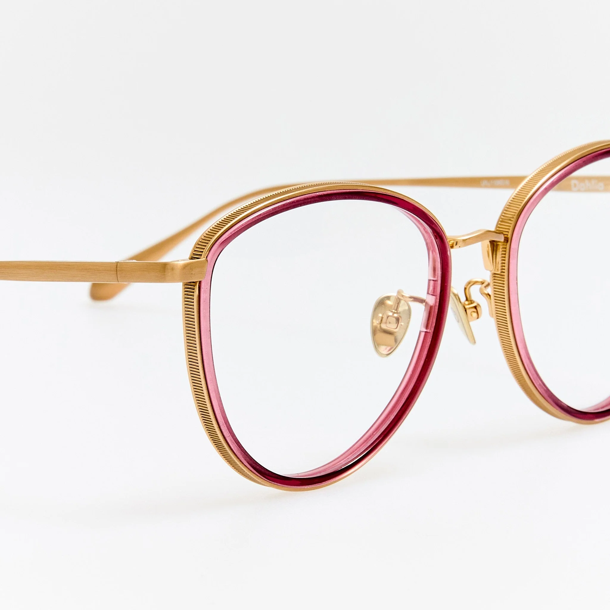 Dahlia Optical in Matt Champagne and Wine - Image 6