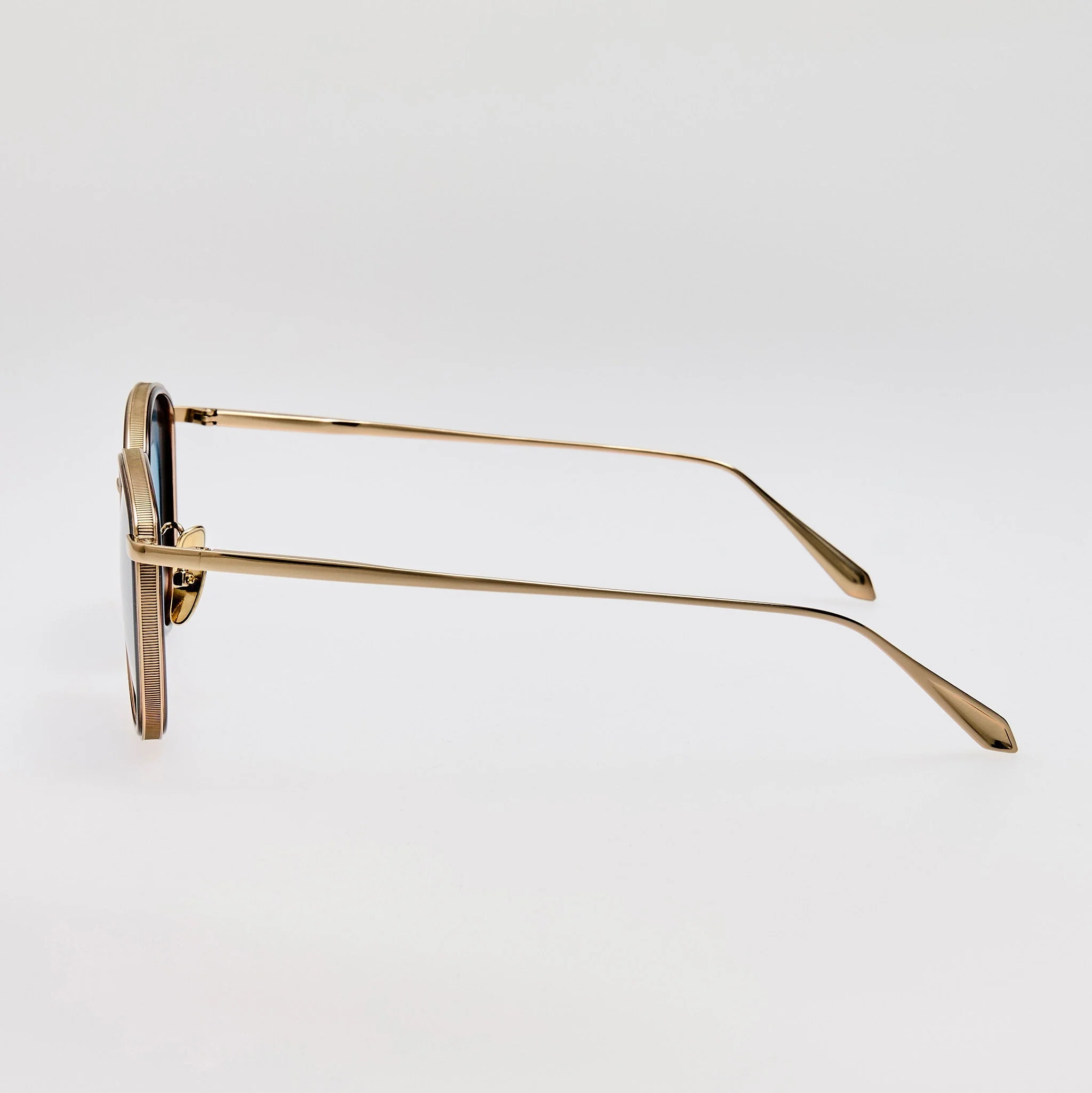 Dahlia Sunglasses in 22K Gold and Aqua - Image 6