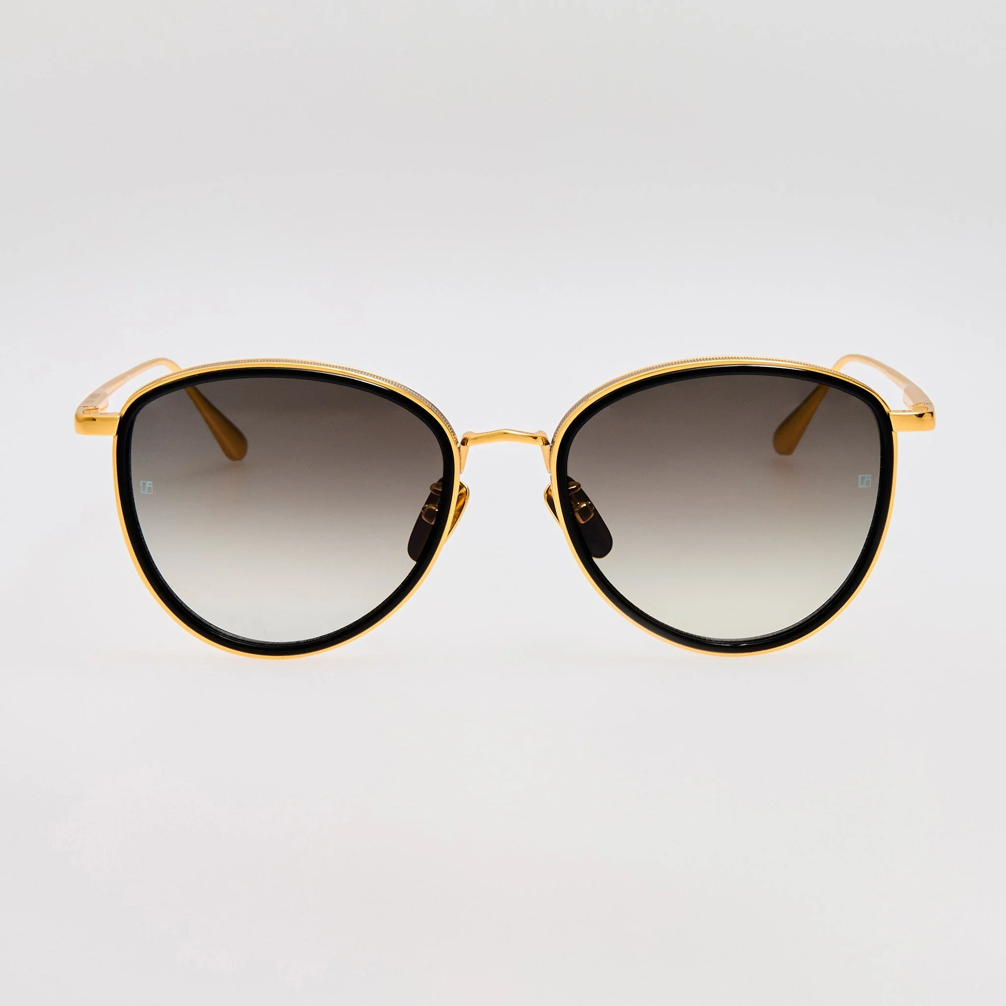 Dahlia Sunglasses in 22K Gold and Grey