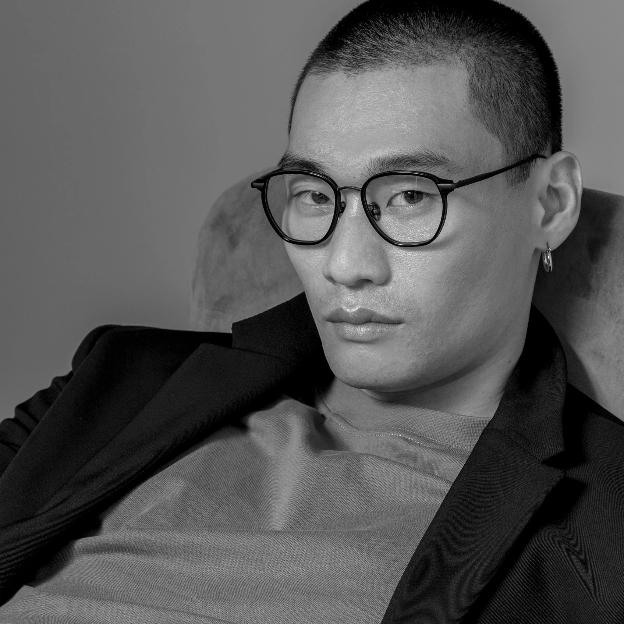 Danilo Optical Frame in Matt Black Nickel - Image 3