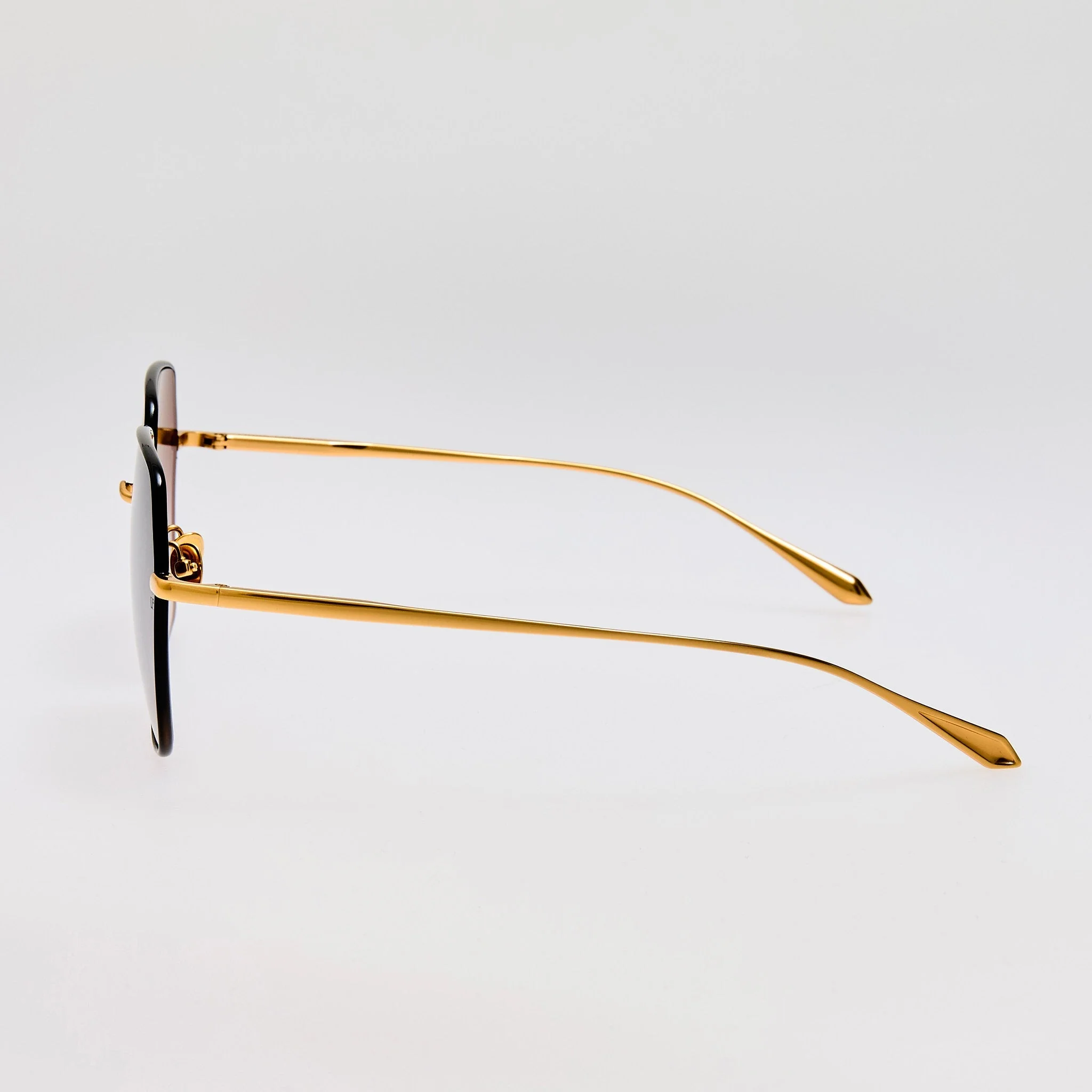 Darcie Sunglasses in 22K Gold and Grey - Image 5