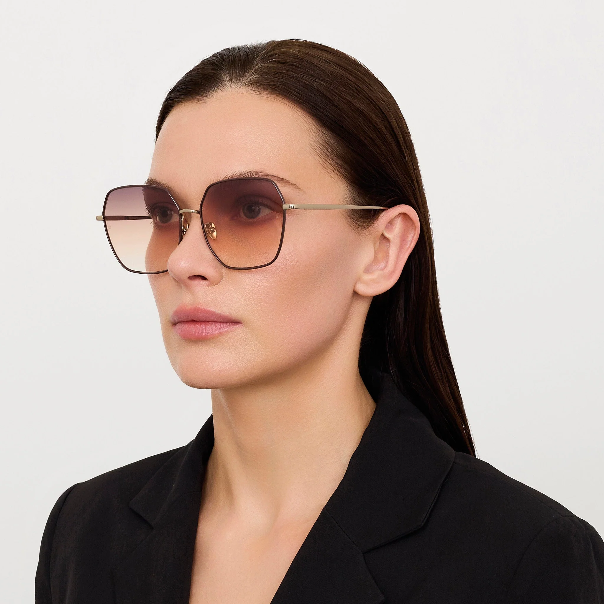 Darcie Sunglasses in 22K Gold and Ash - Image 3
