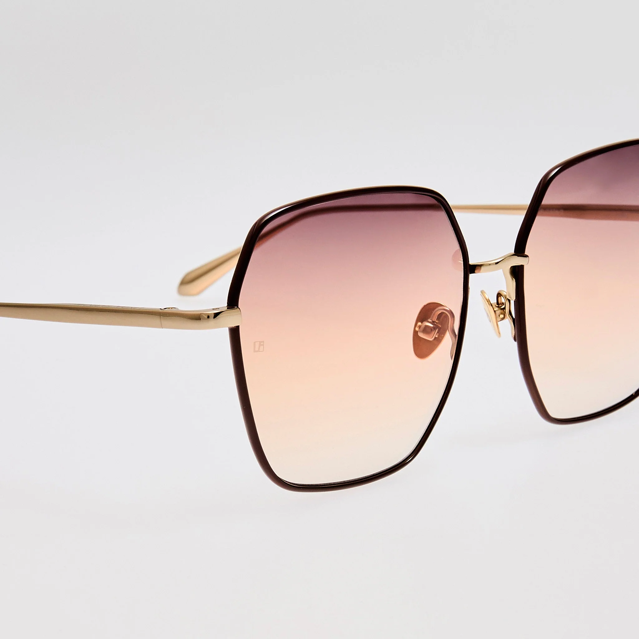 Darcie Sunglasses in 22K Gold and Ash - Image 4