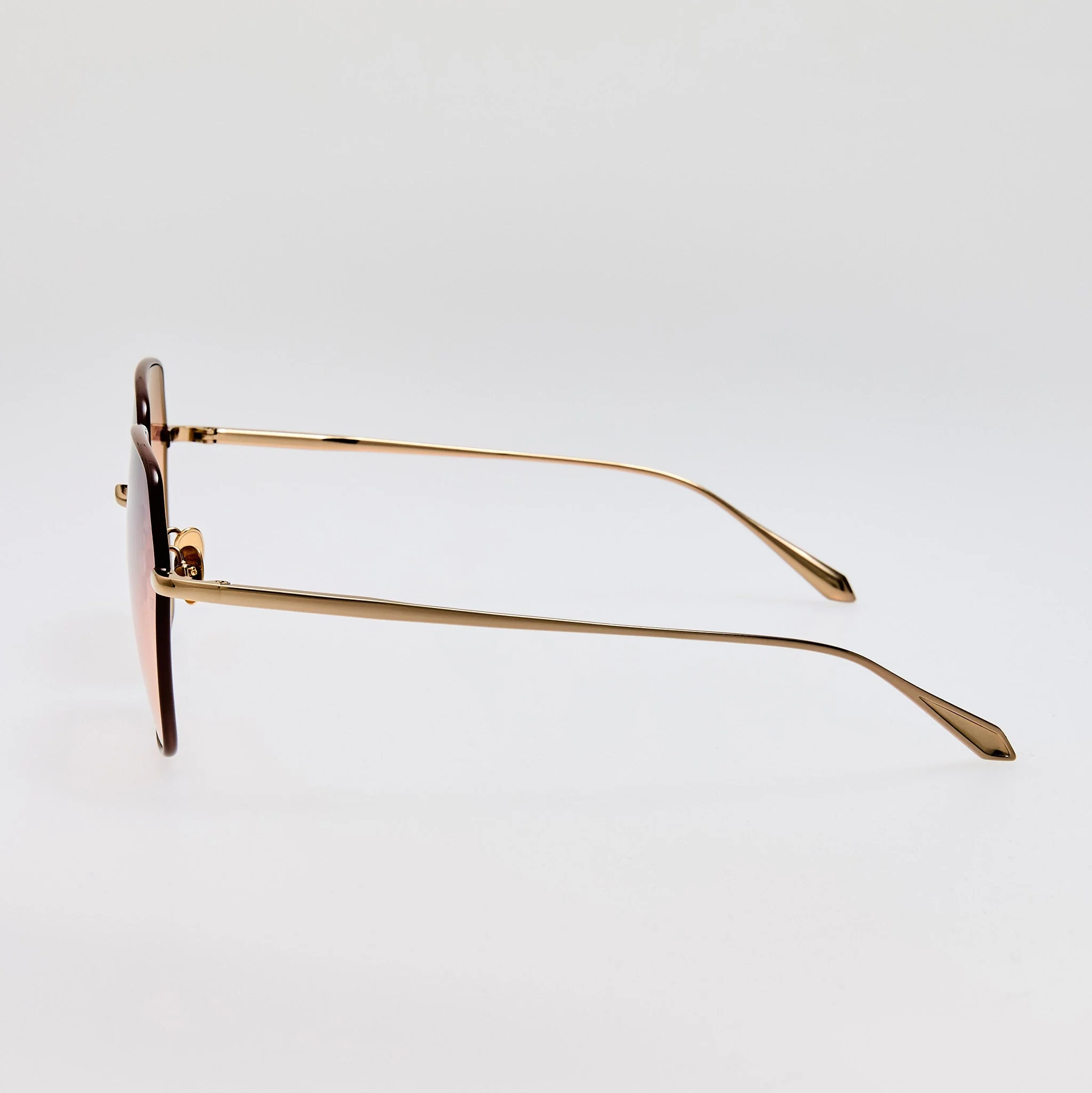 Darcie Sunglasses in 22K Gold and Ash - Image 5