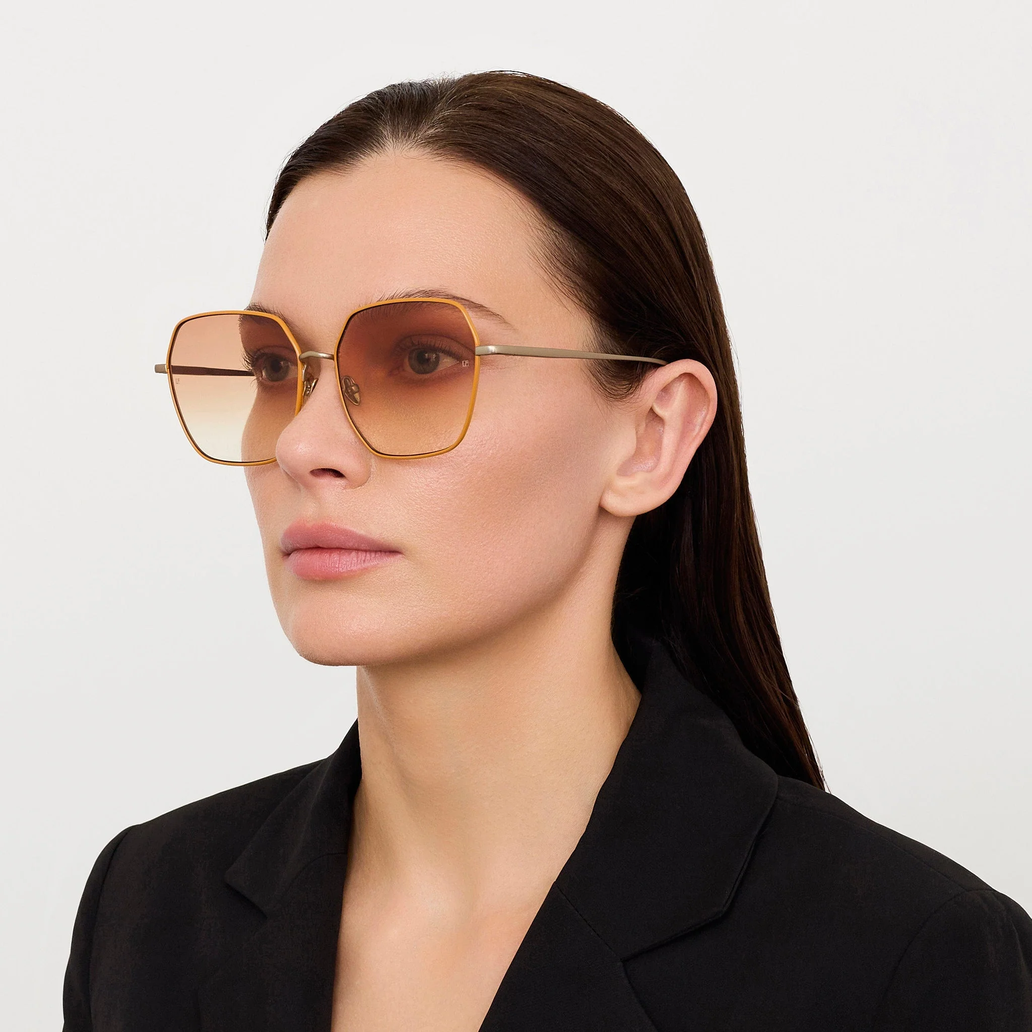 Darcie Sunglasses in 22K Gold and Camel - Image 3