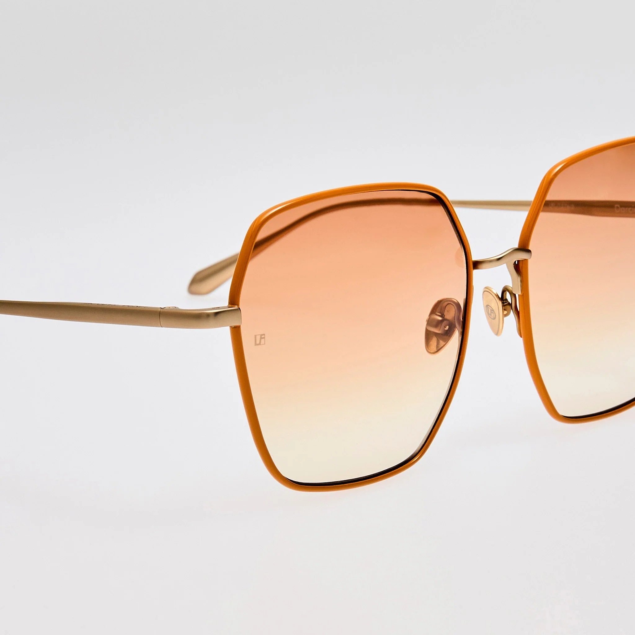 Darcie Sunglasses in 22K Gold and Camel - Image 4