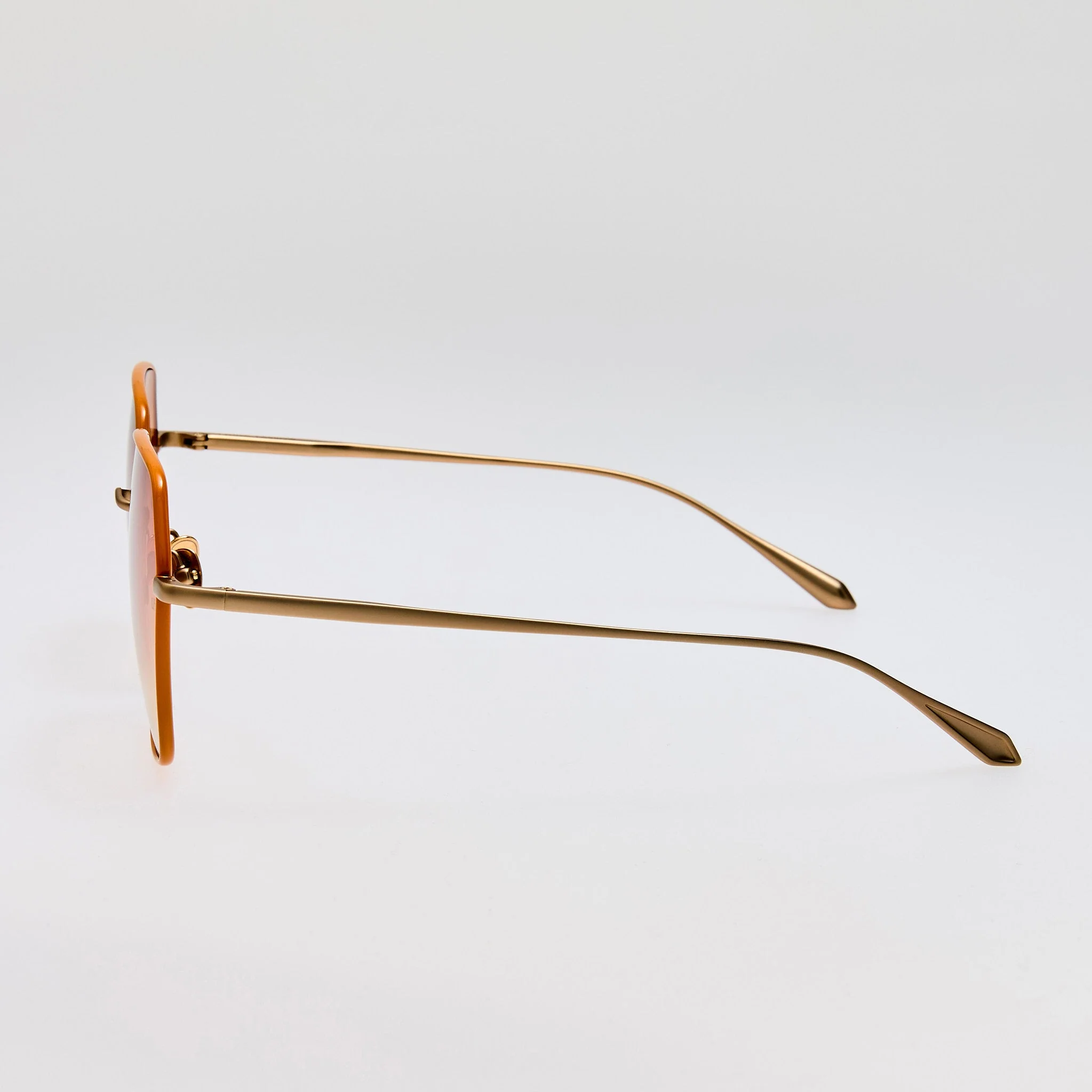 Darcie Sunglasses in 22K Gold and Camel - Image 5