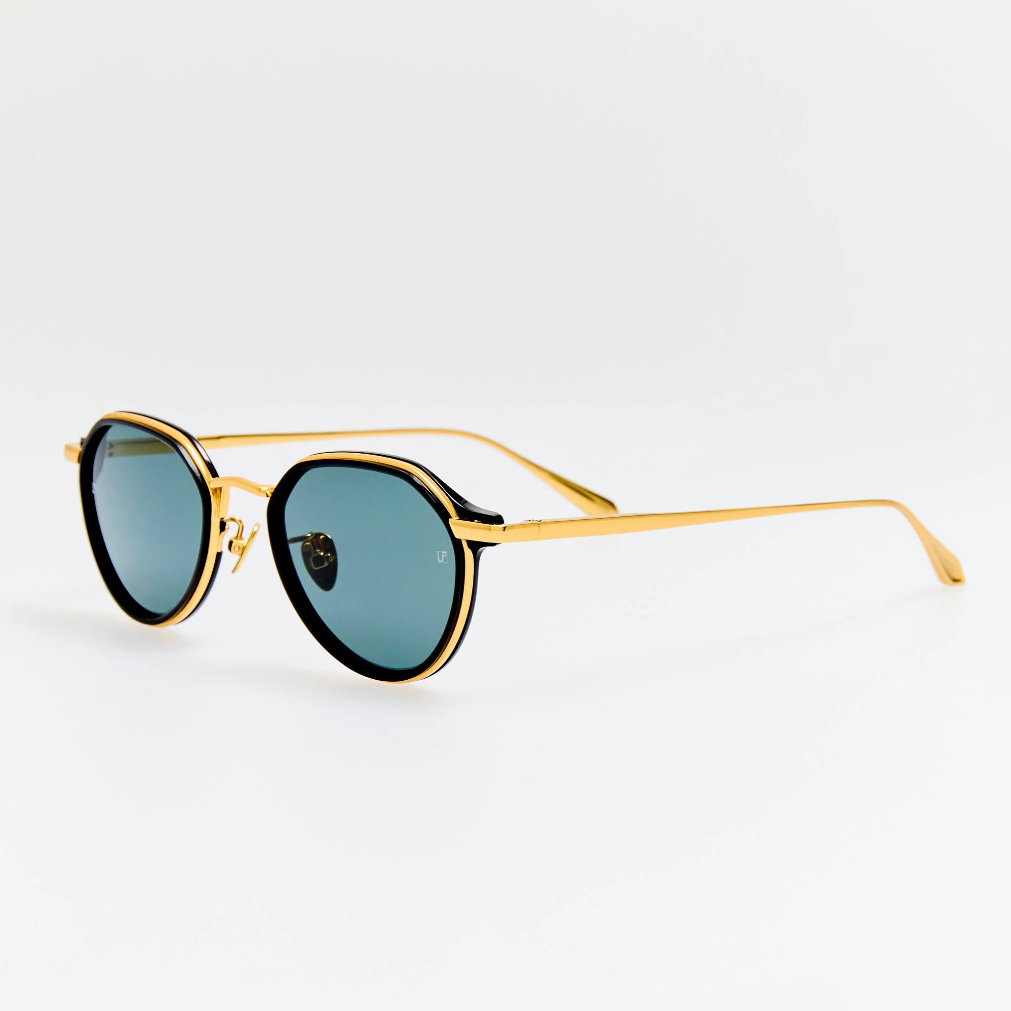 Dellal Sunglasses in 22K Gold and Black - Image 2