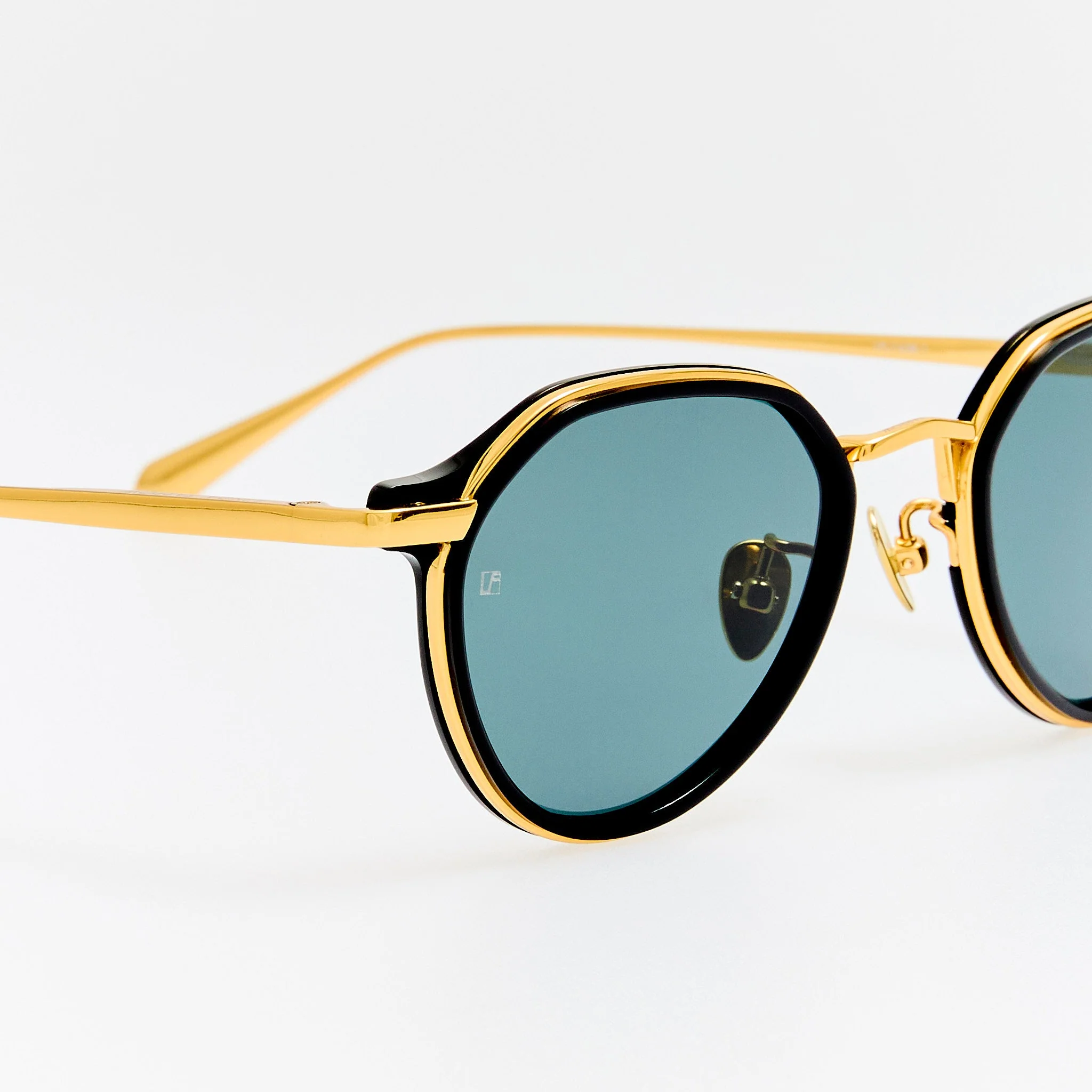 Dellal Sunglasses in 22K Gold and Black - Image 5