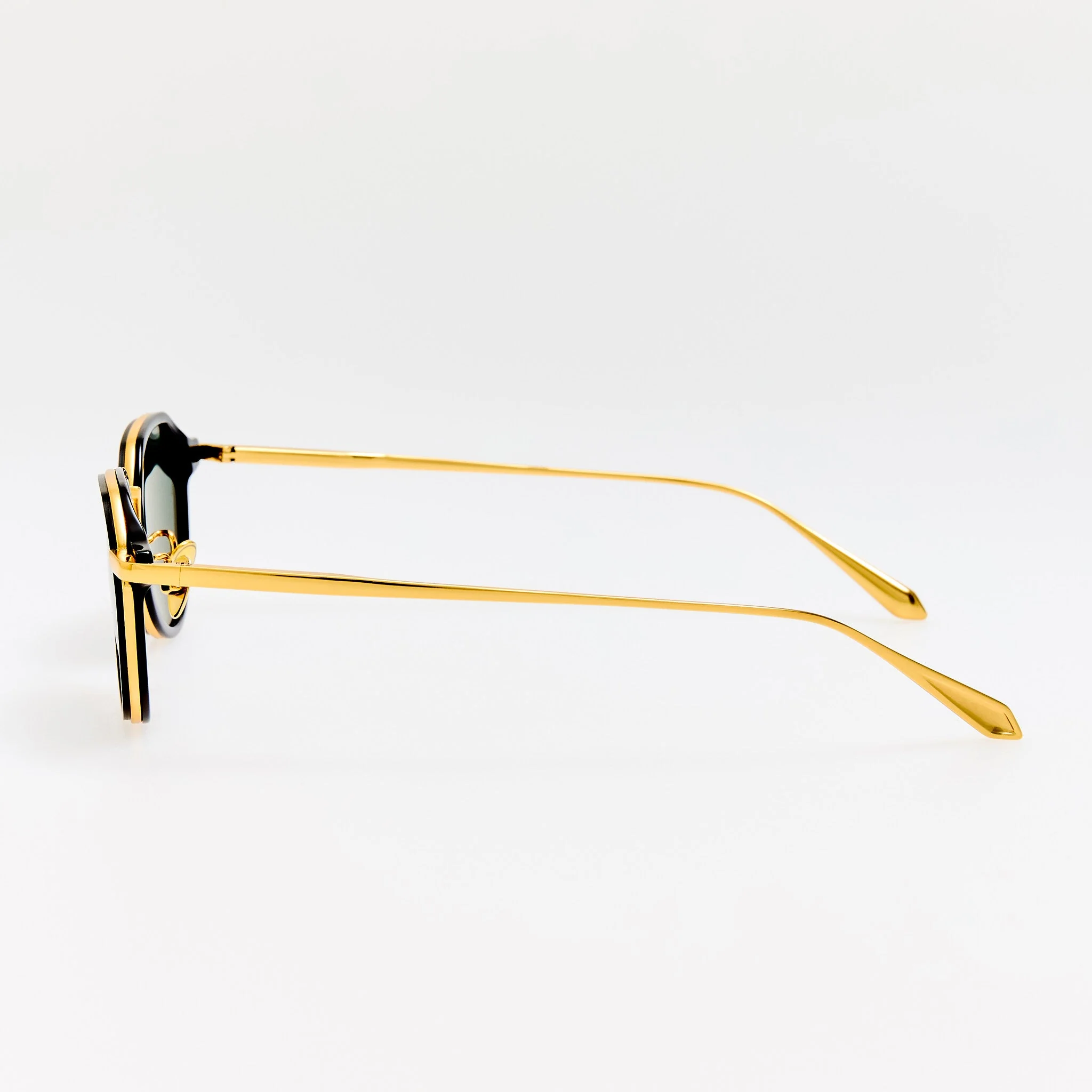 Dellal Sunglasses in 22K Gold and Black - Image 6