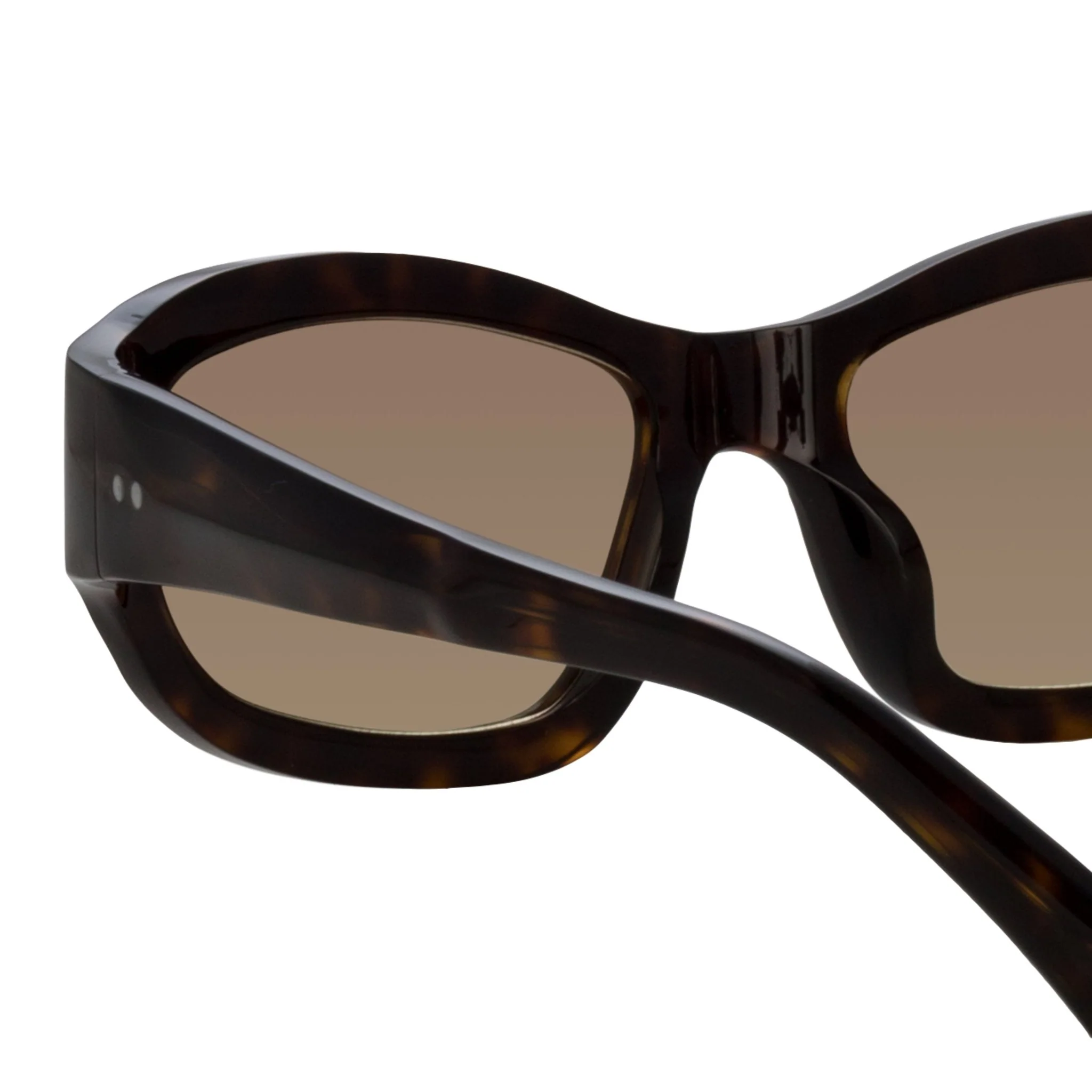 Wrap Sunglasses in Dark Tortoiseshell - Image 5