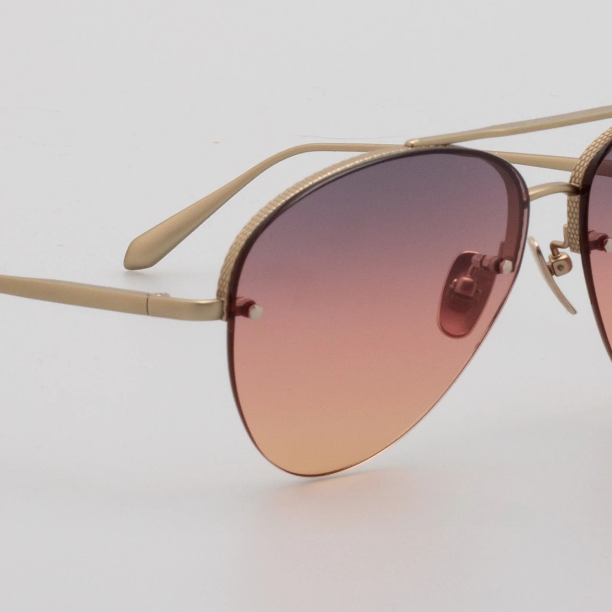 Edano Sunglasses in Matt Champagne and Sunset Gradient - Image 3