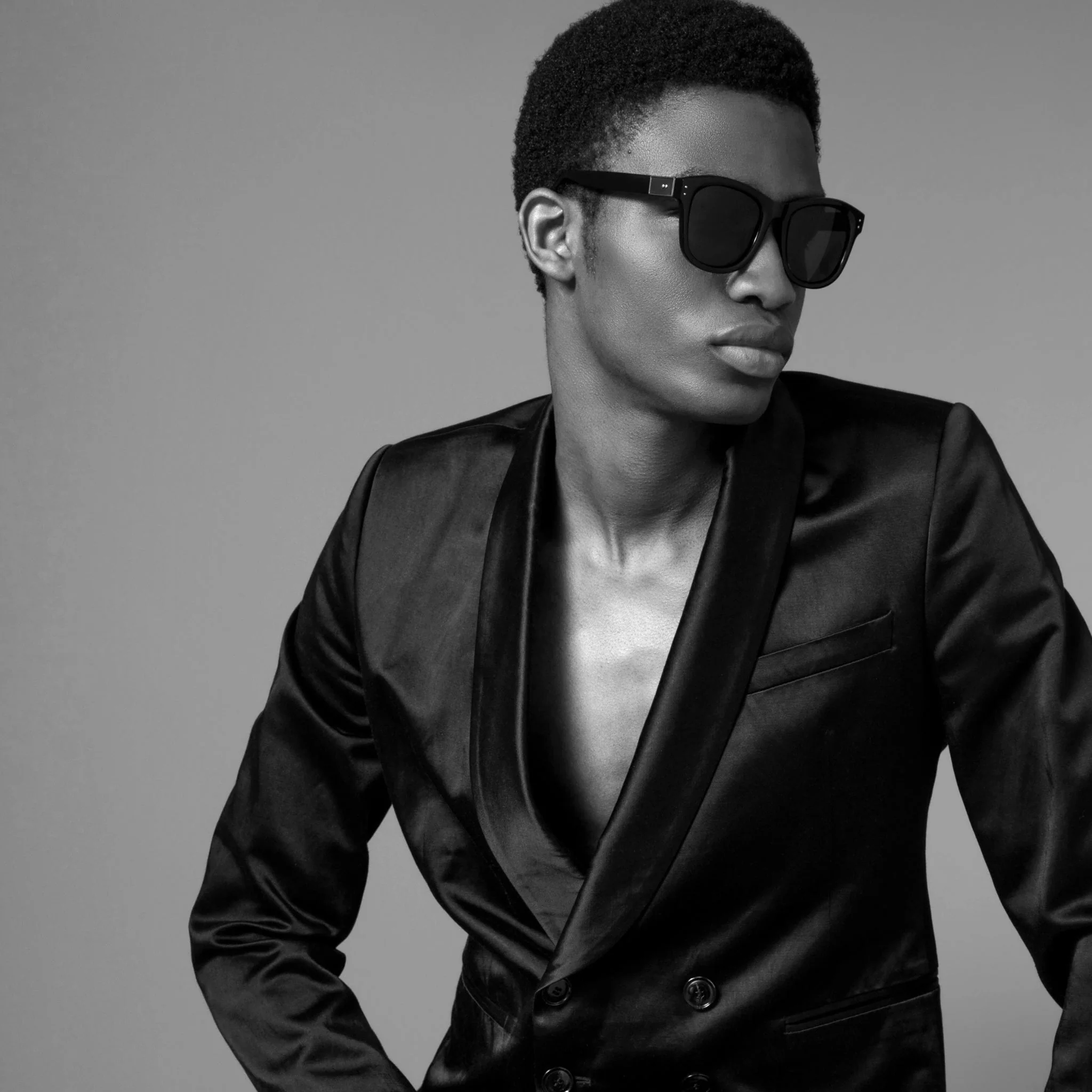 Edson Sunglasses in Black and Nickel - Image 3